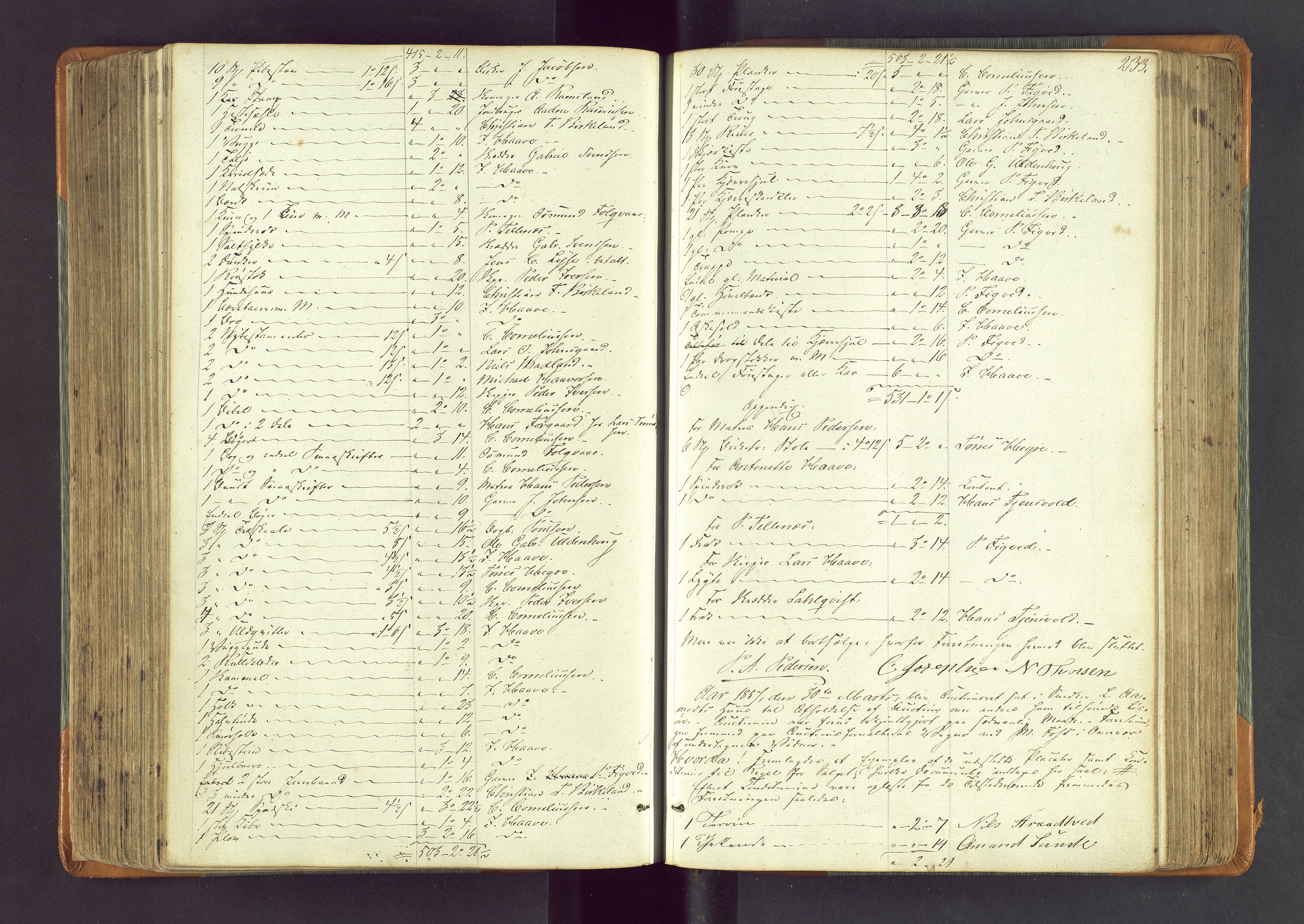 Stavanger byfogd, AV/SAST-A-101408/001/5/50/503BA/L0002: Registreringsprotokoll, 1846-1864, p. 233