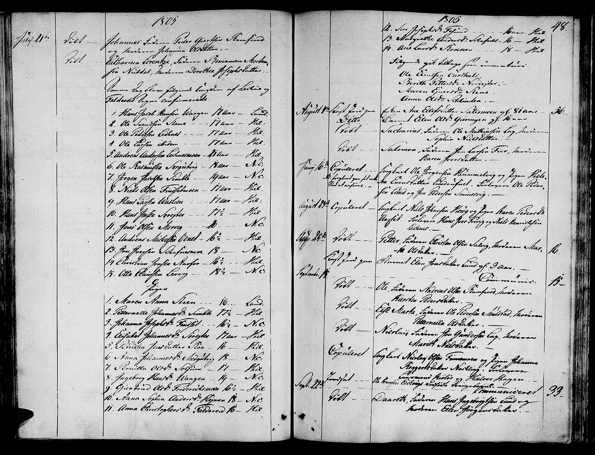 Ministerialprotokoller, klokkerbøker og fødselsregistre - Nord-Trøndelag, SAT/A-1458/780/L0633: Parish register (official) no. 780A02 /1, 1787-1814, p. 48