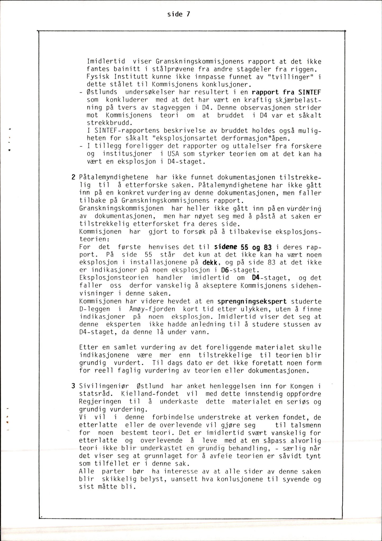 Pa 1660 - Kielland- fondet, AV/SAST-A-102242/X/Xa/L0001: Rapport til overlevende og etterlatte/ Kielland Bulletin, 1980-1998