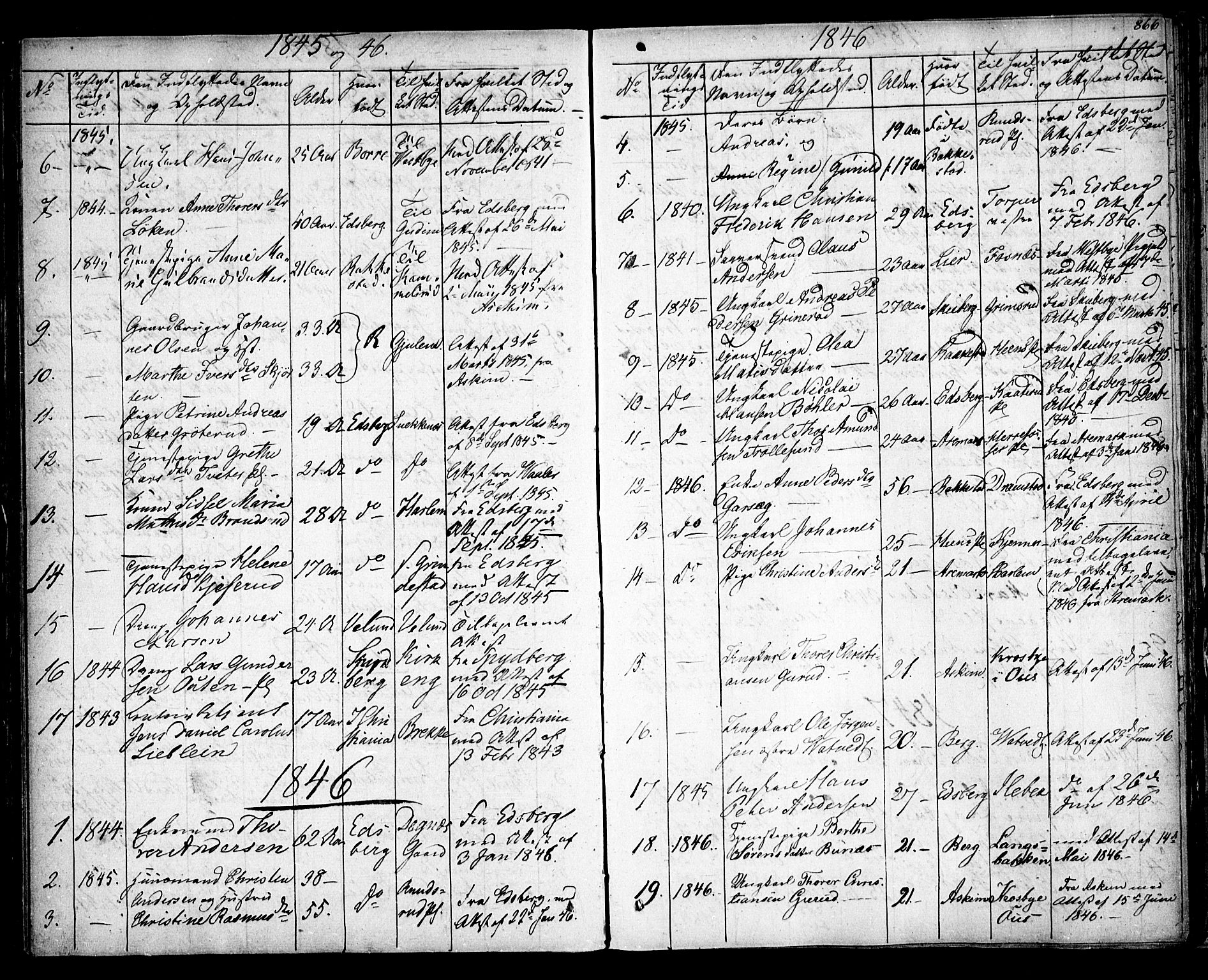 Rakkestad prestekontor Kirkebøker, SAO/A-2008/F/Fa/L0008: Parish register (official) no. I 8, 1842-1849, p. 865-866