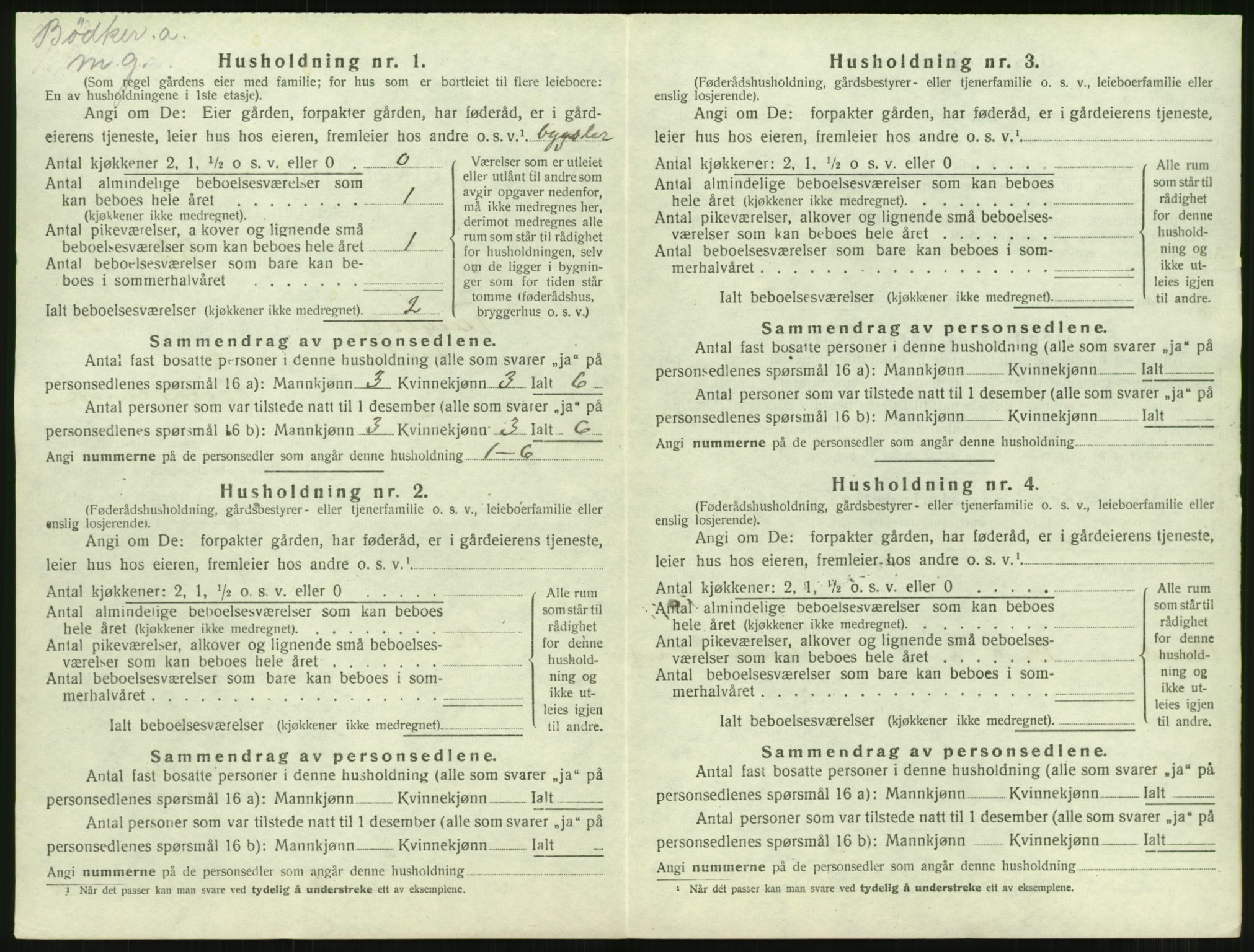 SAT, 1920 census for Tingvoll, 1920, p. 143