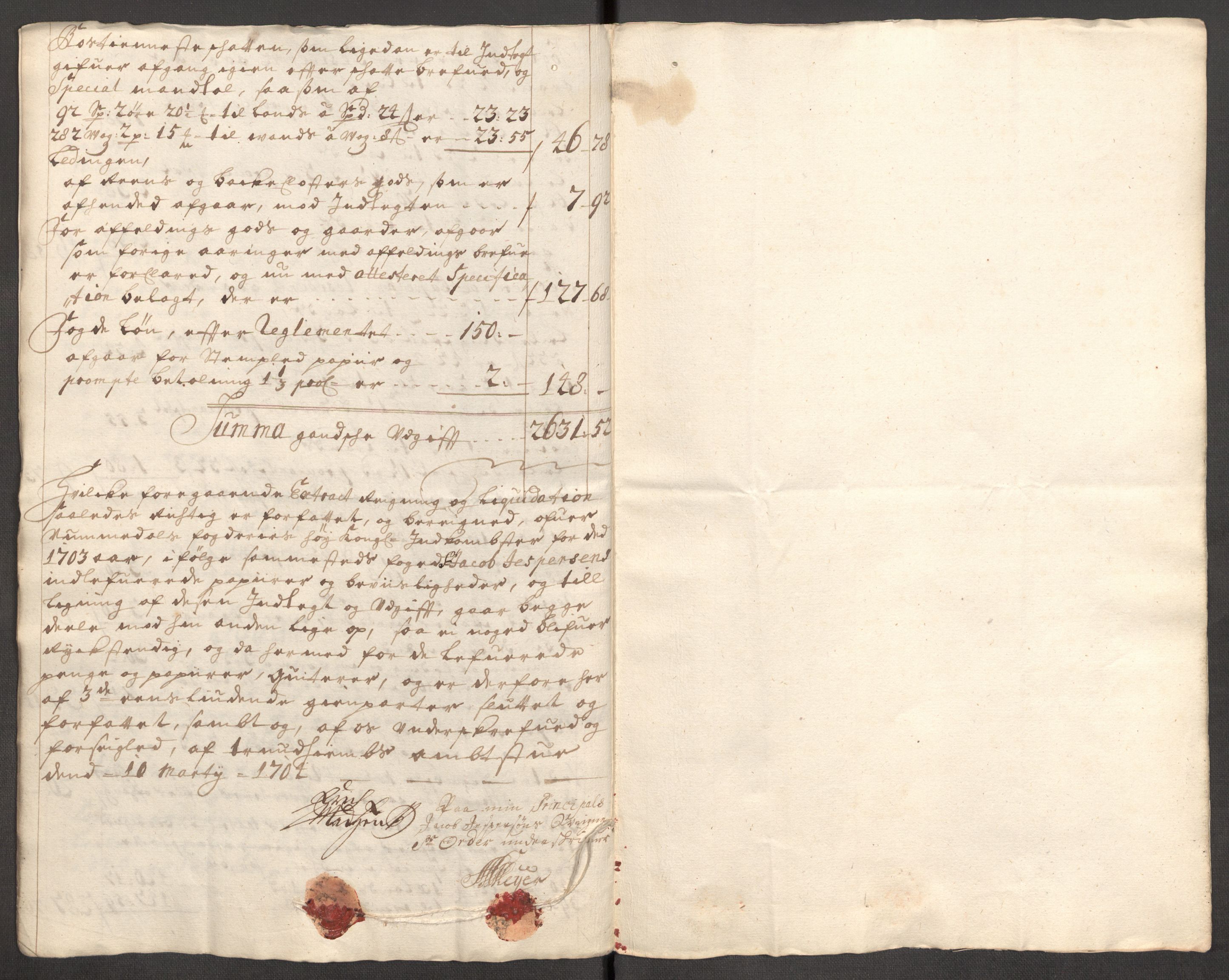 Rentekammeret inntil 1814, Reviderte regnskaper, Fogderegnskap, AV/RA-EA-4092/R64/L4428: Fogderegnskap Namdal, 1703-1704, p. 12