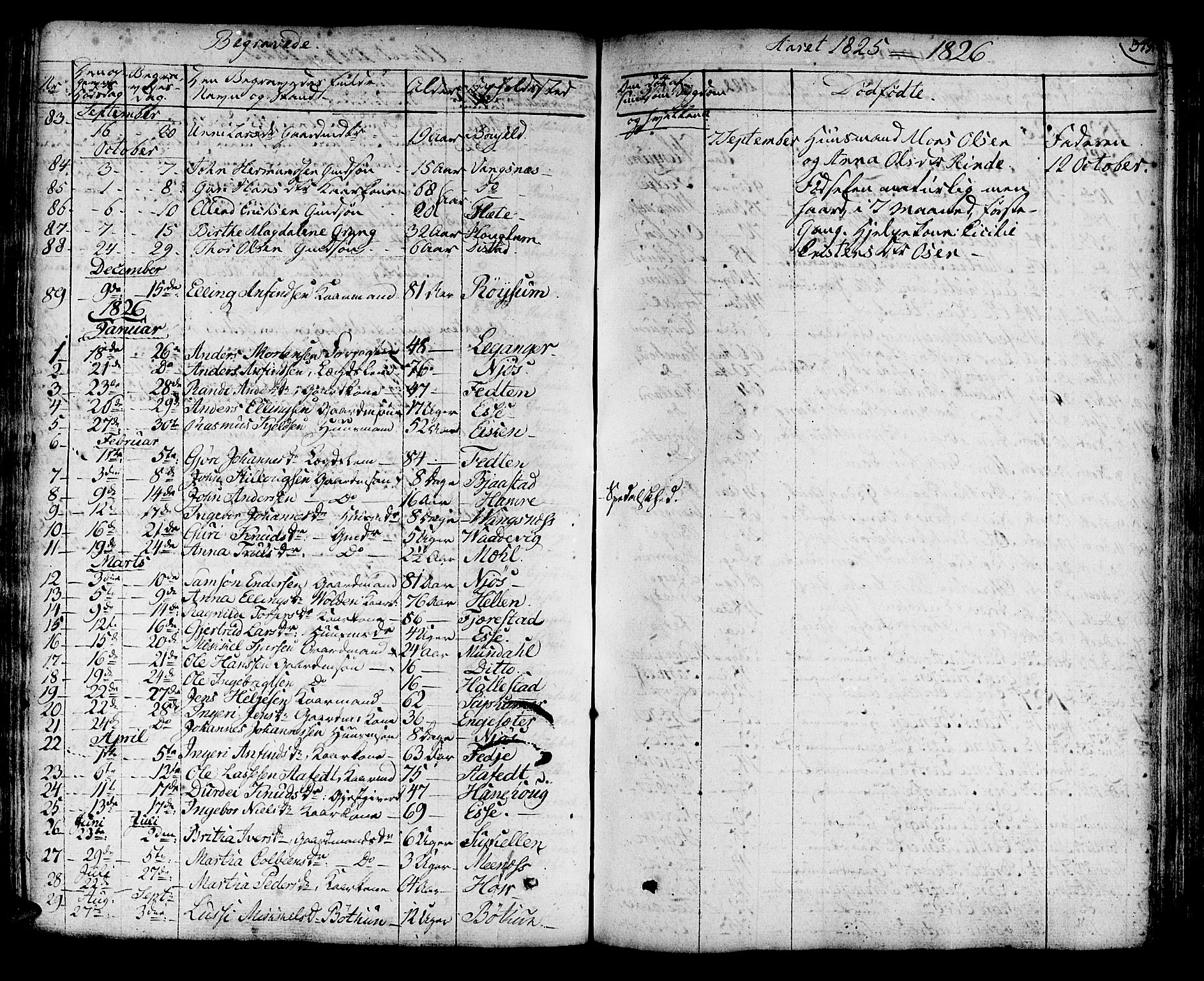 Leikanger sokneprestembete, AV/SAB-A-81001/H/Haa/Haaa/L0006: Parish register (official) no. A 6, 1810-1838, p. 349