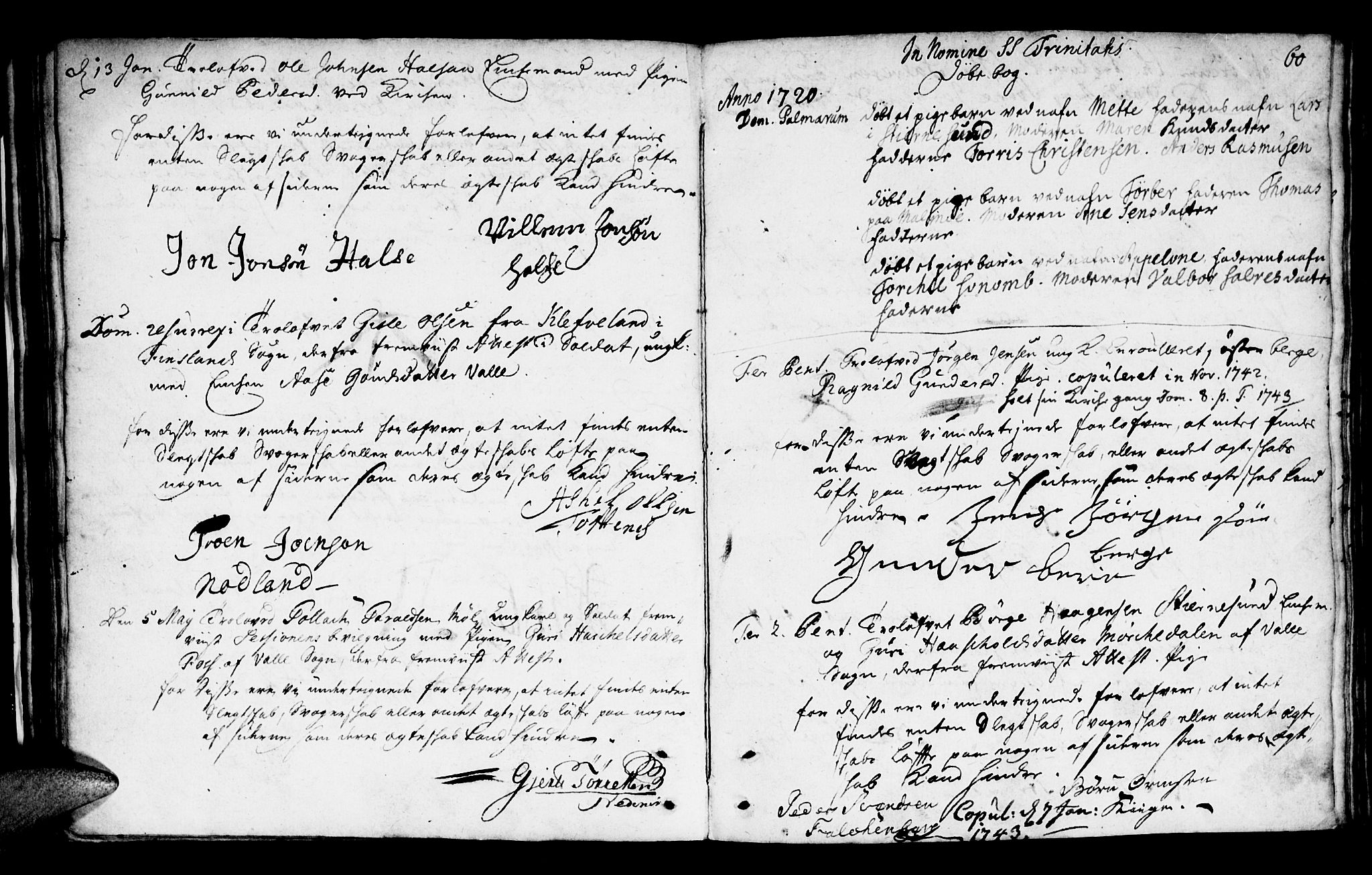 Mandal sokneprestkontor, SAK/1111-0030/F/Fa/Faa/L0002: Parish register (official) no. A 2, 1720-1754, p. 60