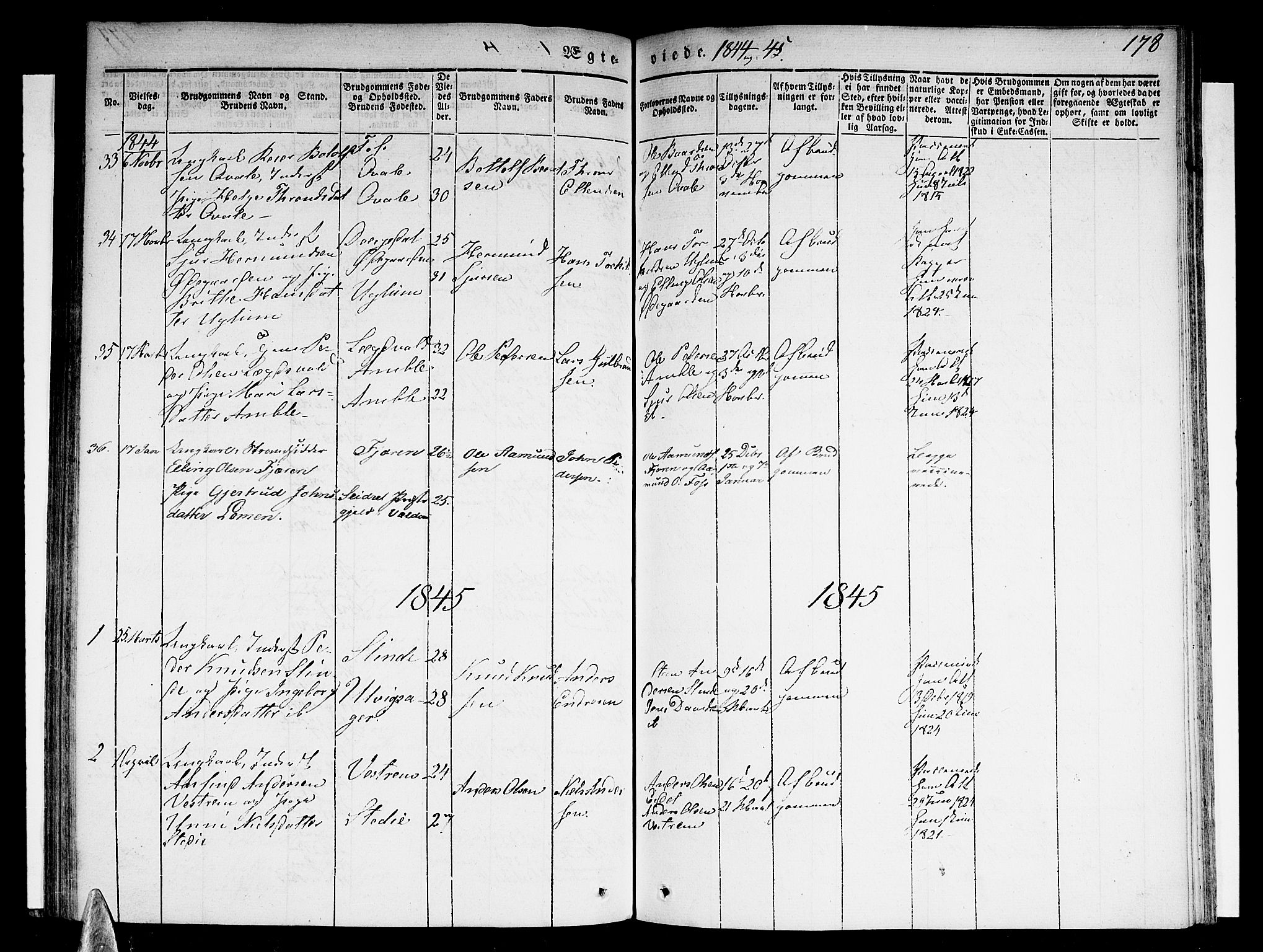 Sogndal sokneprestembete, SAB/A-81301/H/Haa/Haaa/L0011: Parish register (official) no. A 11, 1839-1847, p. 178