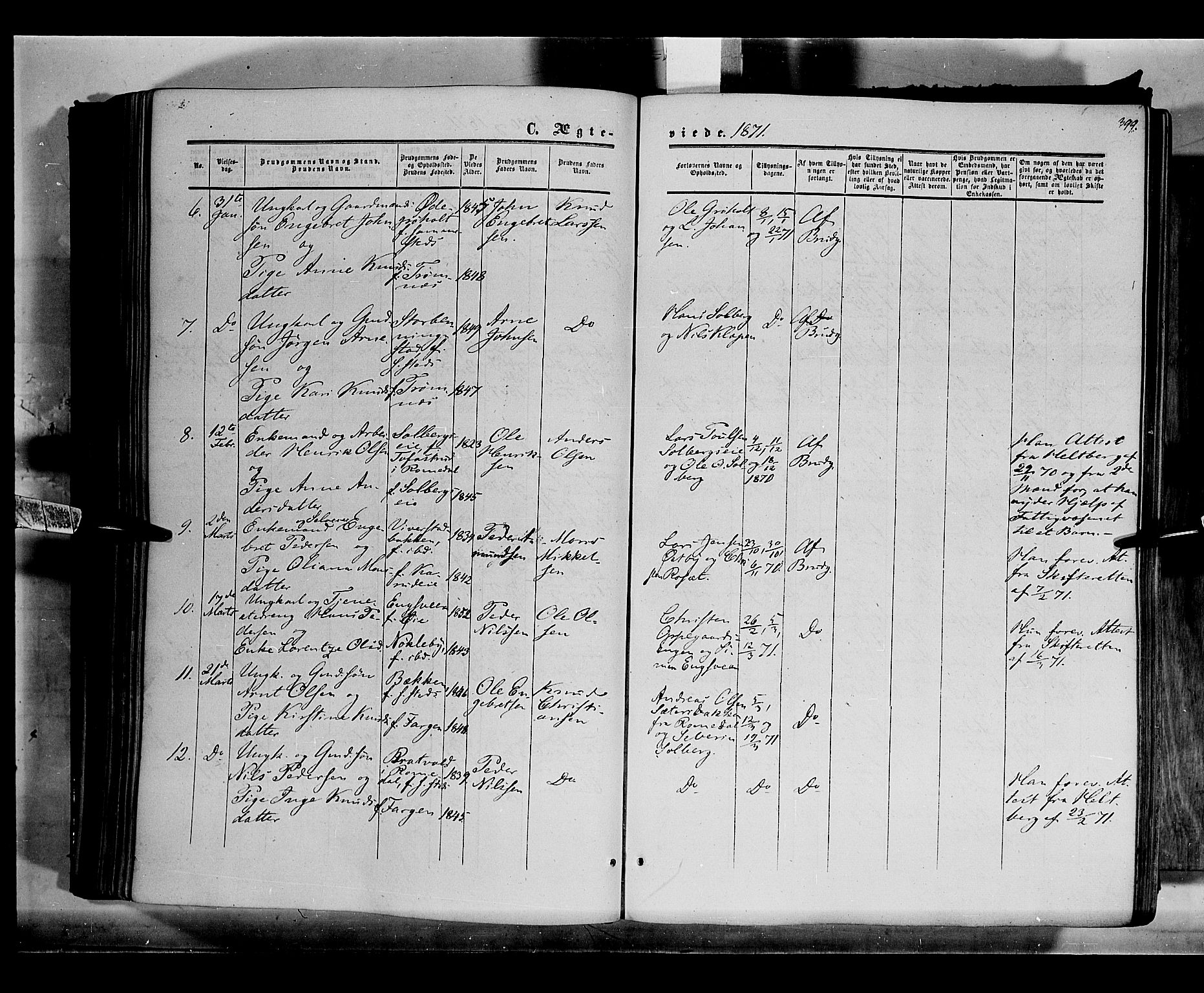 Løten prestekontor, SAH/PREST-022/K/Ka/L0008: Parish register (official) no. 8, 1860-1877, p. 399