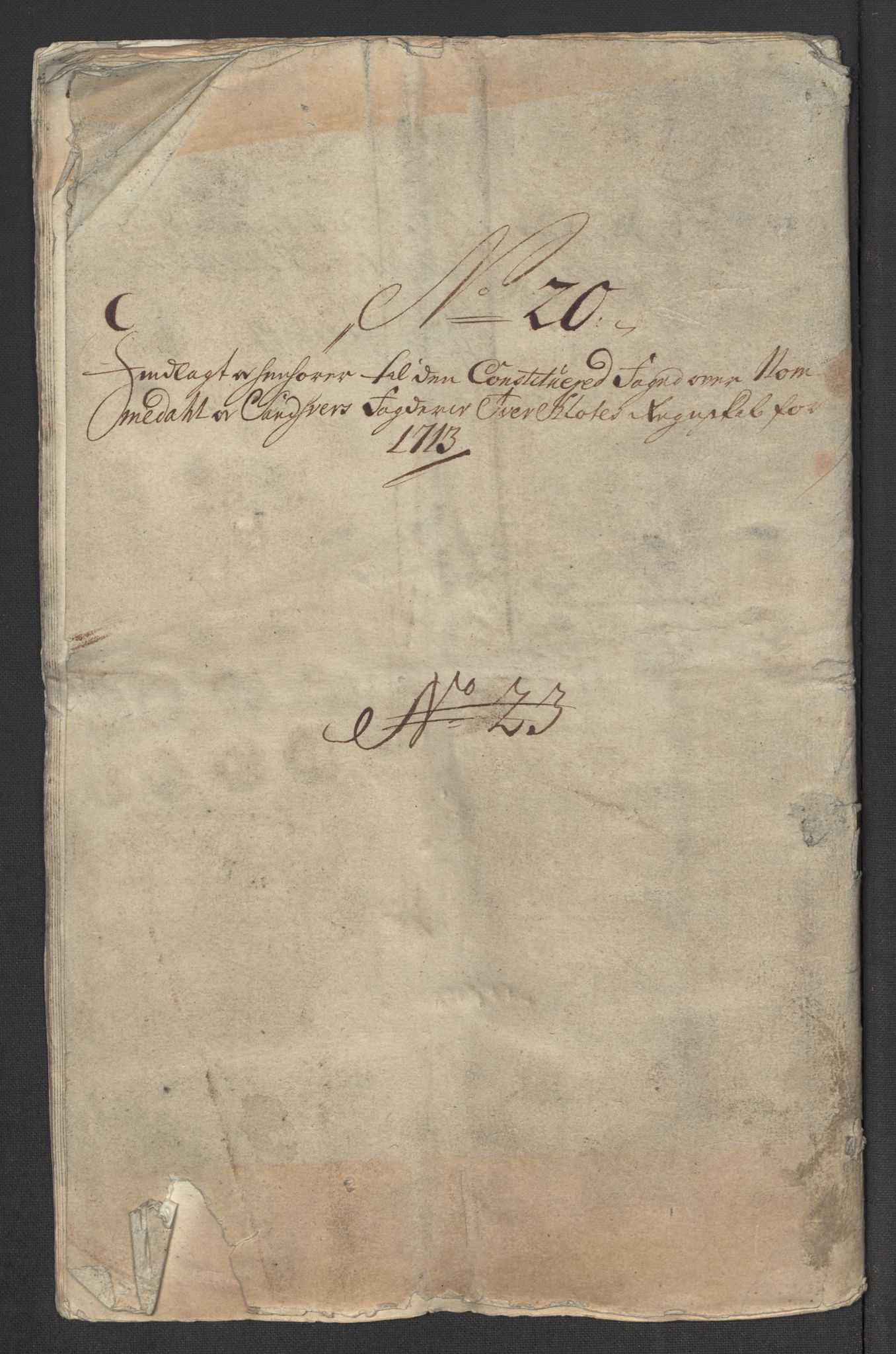 Rentekammeret inntil 1814, Reviderte regnskaper, Fogderegnskap, RA/EA-4092/R24/L1588: Fogderegnskap Numedal og Sandsvær, 1713, p. 378