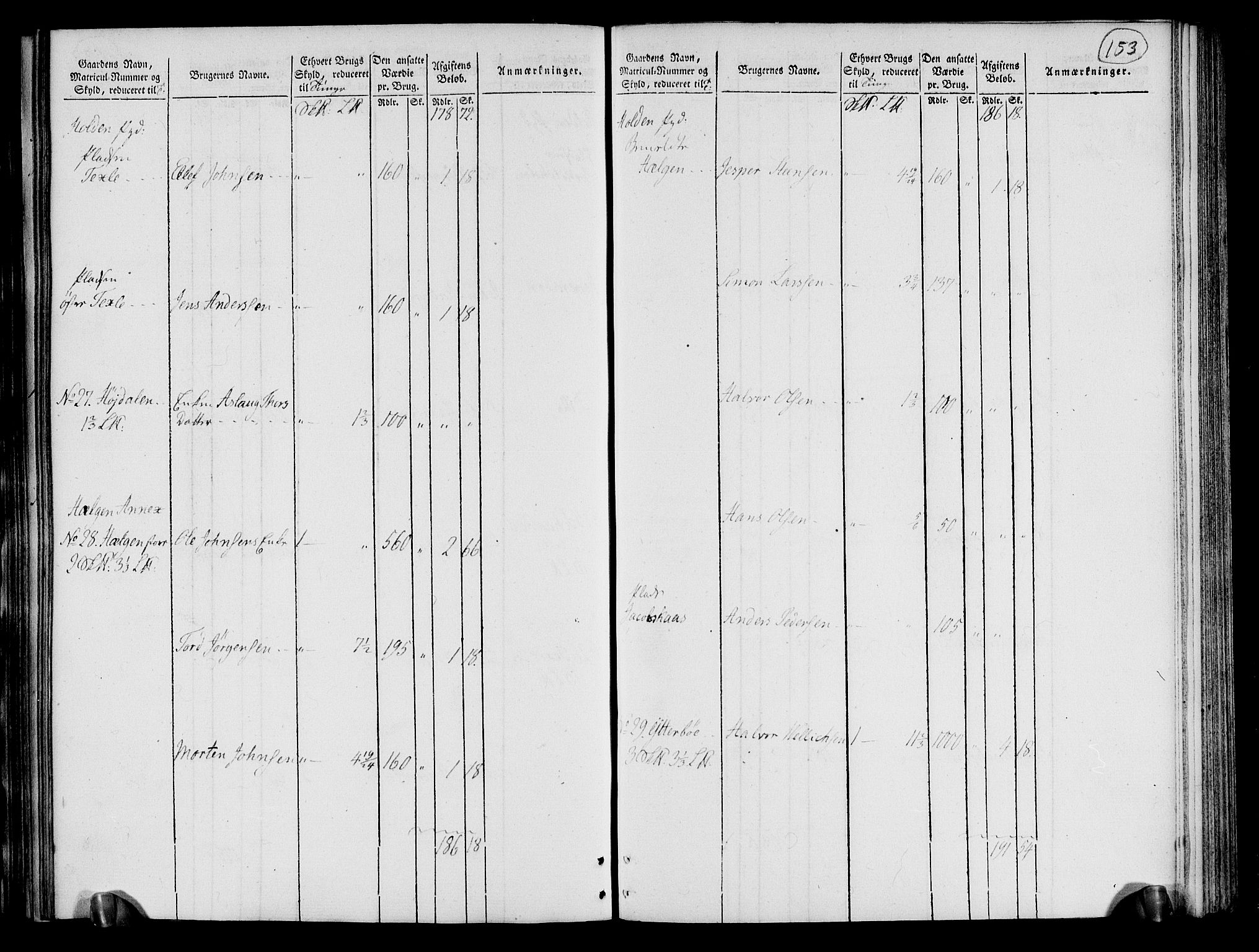 Rentekammeret inntil 1814, Realistisk ordnet avdeling, AV/RA-EA-4070/N/Ne/Nea/L0072: Nedre Telemarken og Bamble fogderi. Oppebørselsregister, 1803, p. 158