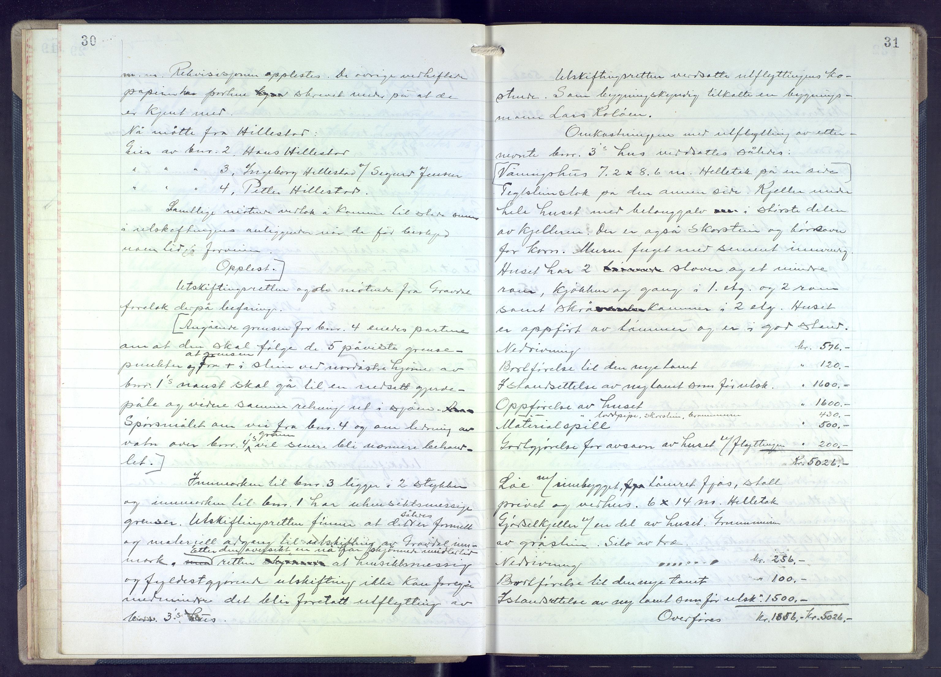 Hordaland jordskiftedøme - VII Indre Sunnhordland jordskiftedistrikt, AV/SAB-A-7401/A/Aa/L0021: Forhandlingsprotokoll, 1945-1953, p. 30-31