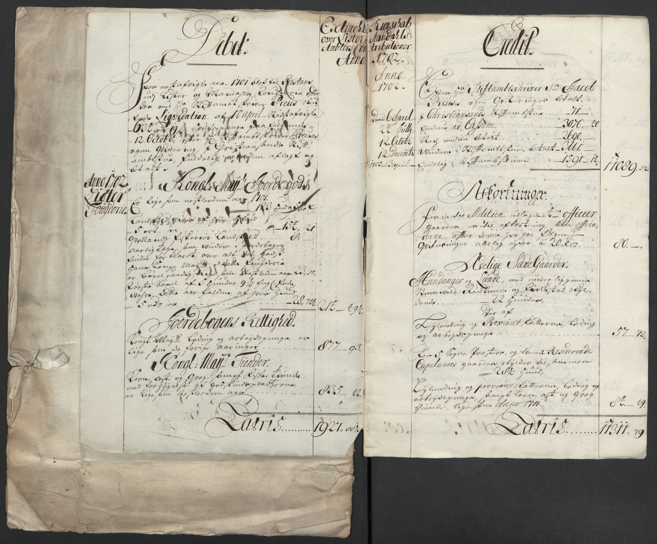 Rentekammeret inntil 1814, Reviderte regnskaper, Fogderegnskap, AV/RA-EA-4092/R43/L2549: Fogderegnskap Lista og Mandal, 1701-1702, p. 221