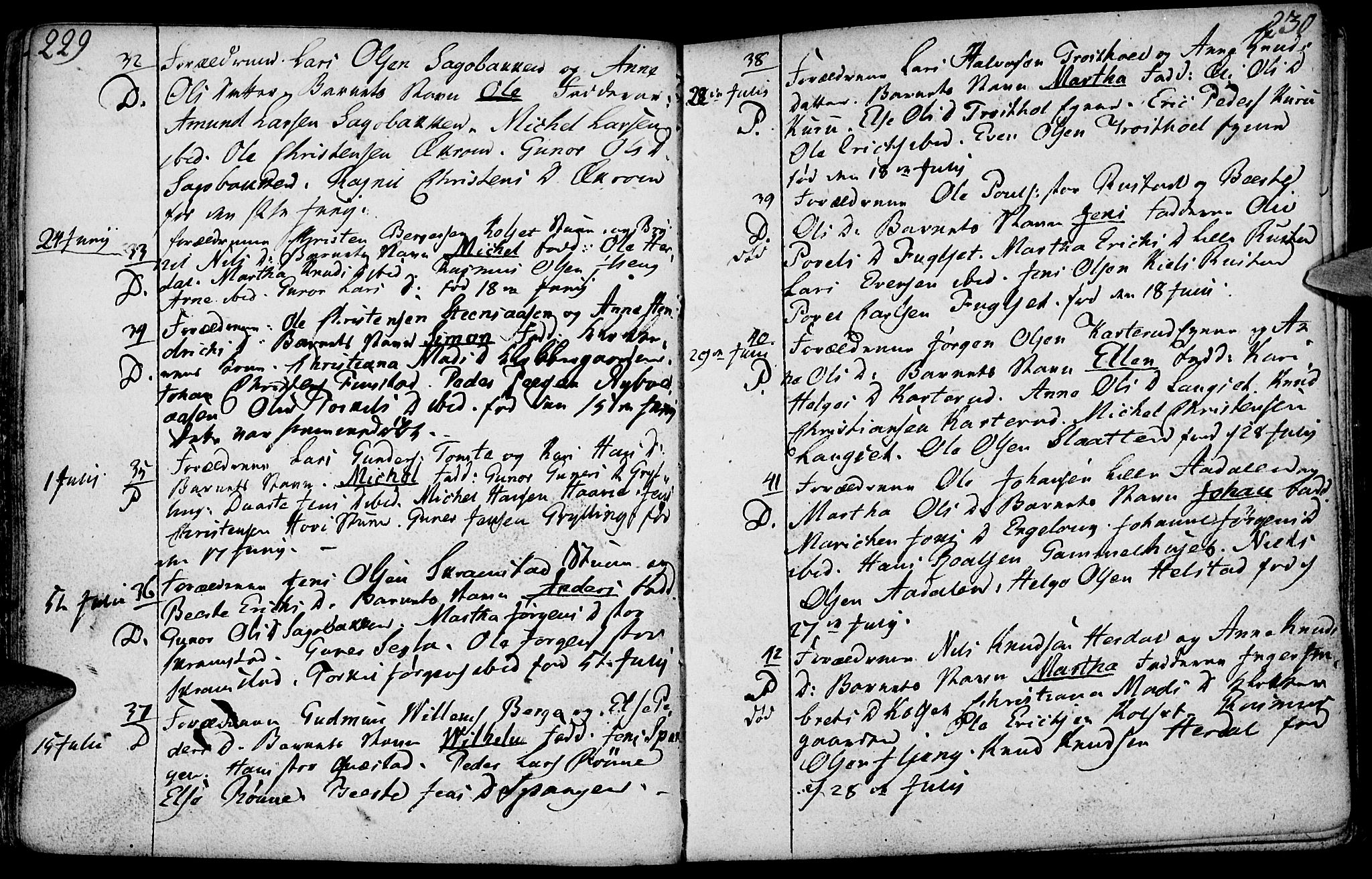 Løten prestekontor, SAH/PREST-022/K/Ka/L0003: Parish register (official) no. 3, 1773-1800, p. 229-230