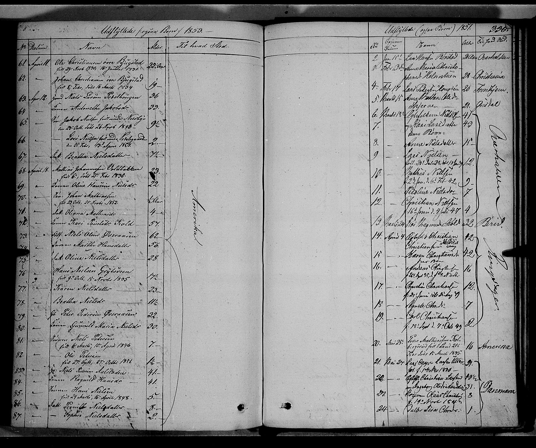 Vardal prestekontor, SAH/PREST-100/H/Ha/Haa/L0005: Parish register (official) no. 5, 1831-1853, p. 336