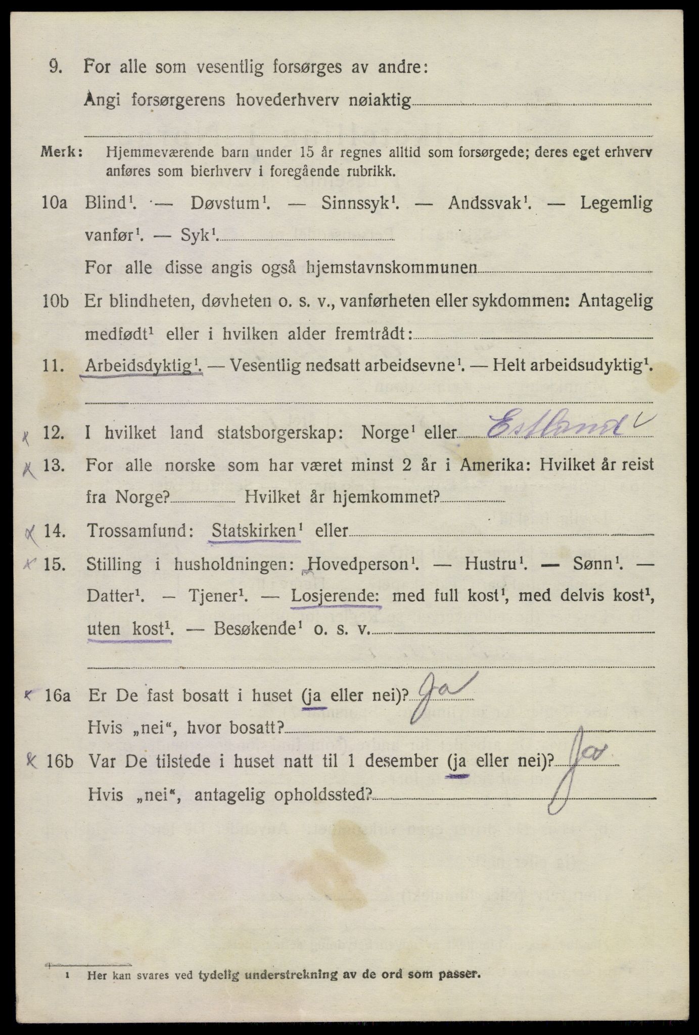 SAKO, 1920 census for Tjølling, 1920, p. 3692