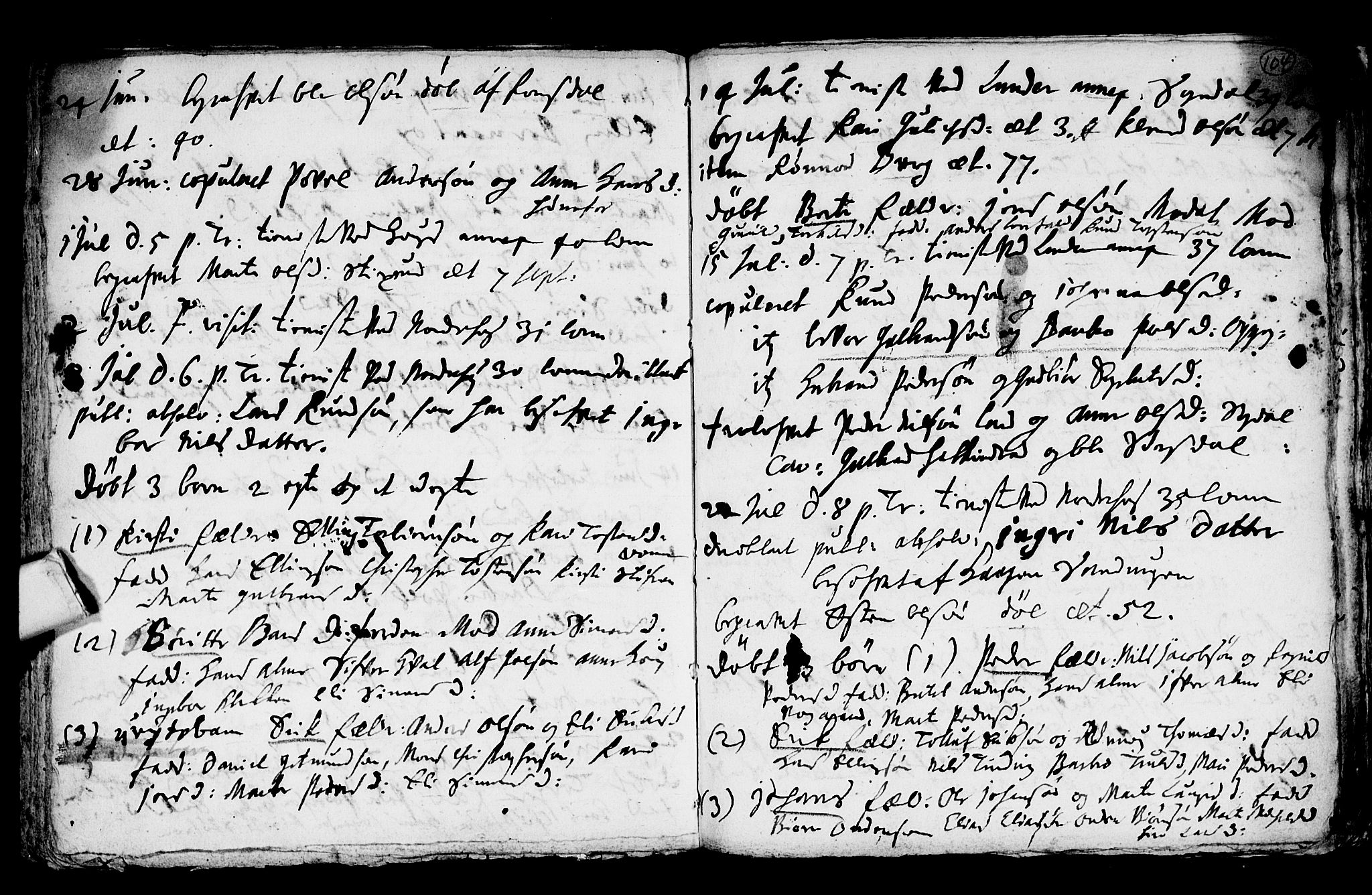 Norderhov kirkebøker, SAKO/A-237/F/Fa/L0001: Parish register (official) no. 1, 1704-1716, p. 104