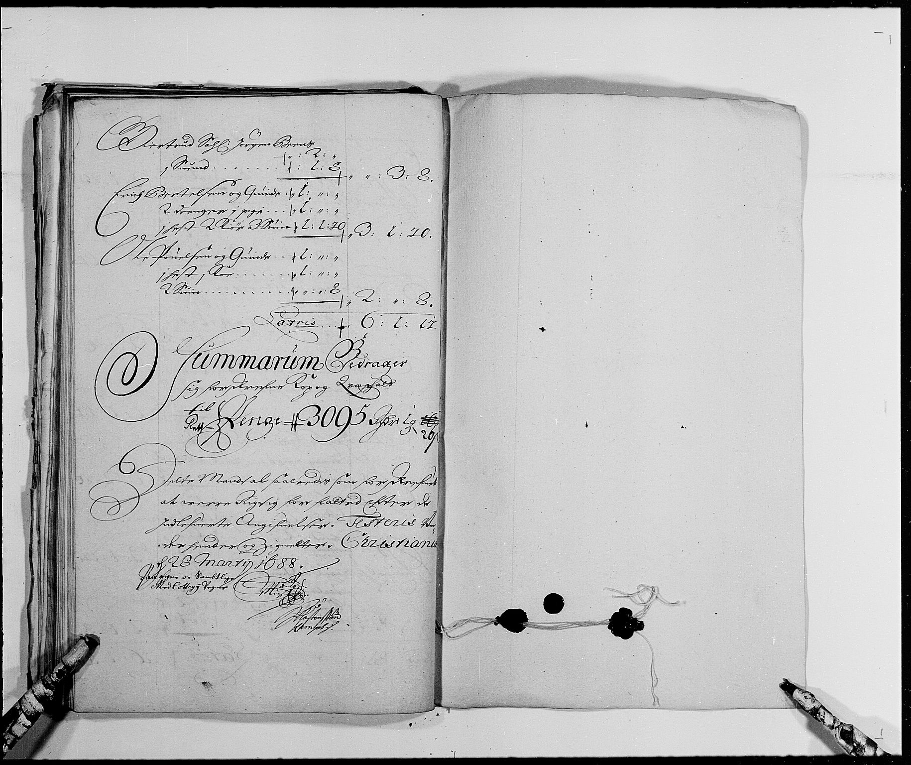 Rentekammeret inntil 1814, Reviderte regnskaper, Byregnskaper, AV/RA-EA-4066/R/Re/L0060: [E5] Kontribusjonsregnskap (med Bragernes), 1685-1693, p. 213