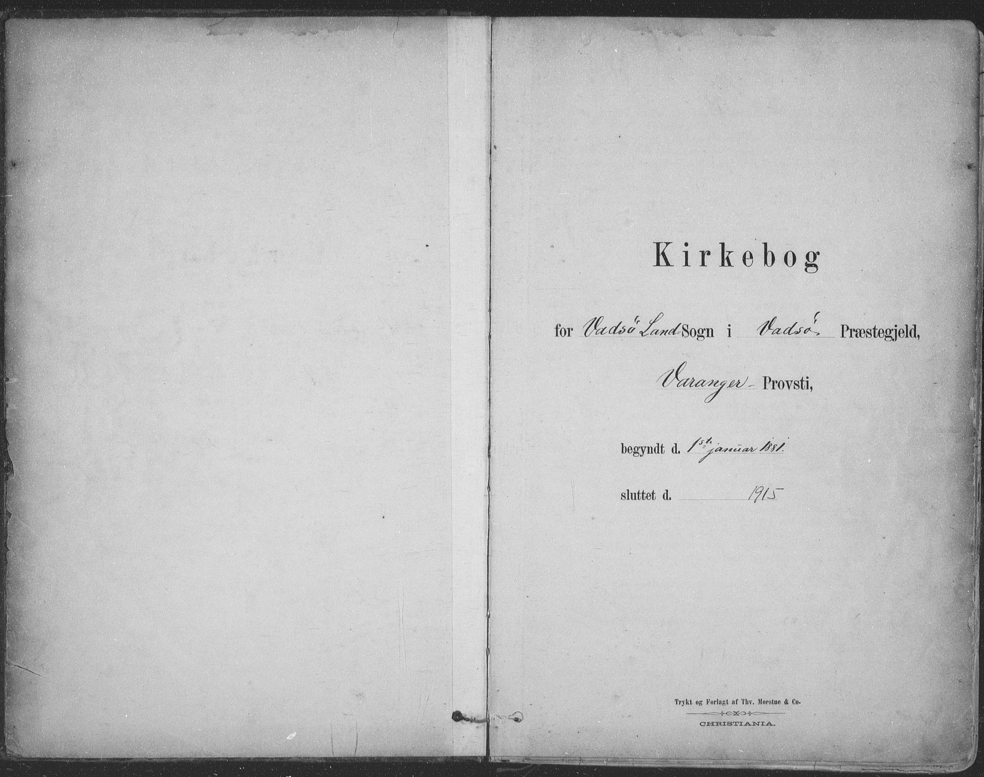 Vadsø sokneprestkontor, AV/SATØ-S-1325/H/Ha/L0009kirke: Parish register (official) no. 9, 1881-1917