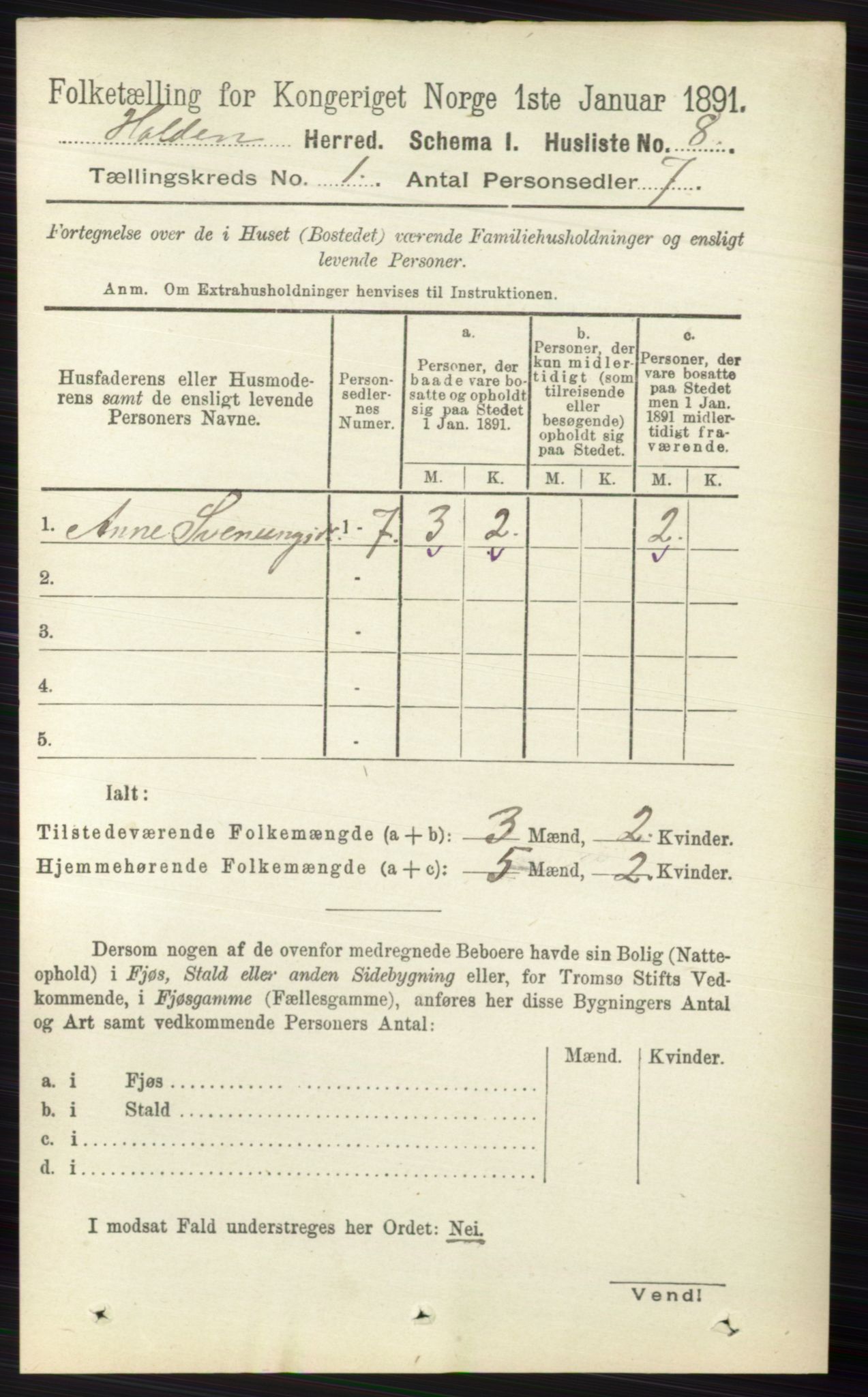 RA, 1891 census for 0819 Holla, 1891, p. 35