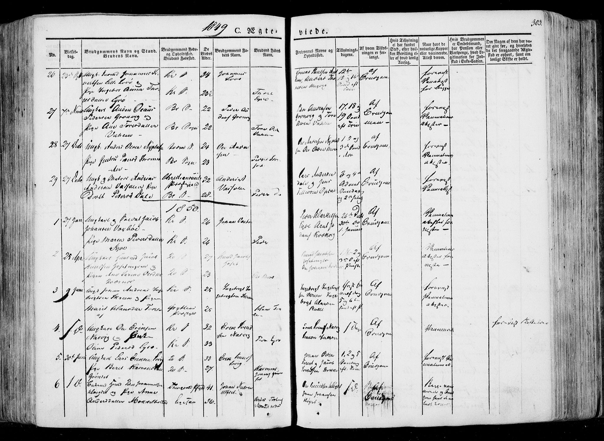 Ministerialprotokoller, klokkerbøker og fødselsregistre - Møre og Romsdal, AV/SAT-A-1454/568/L0803: Parish register (official) no. 568A10, 1830-1853, p. 303