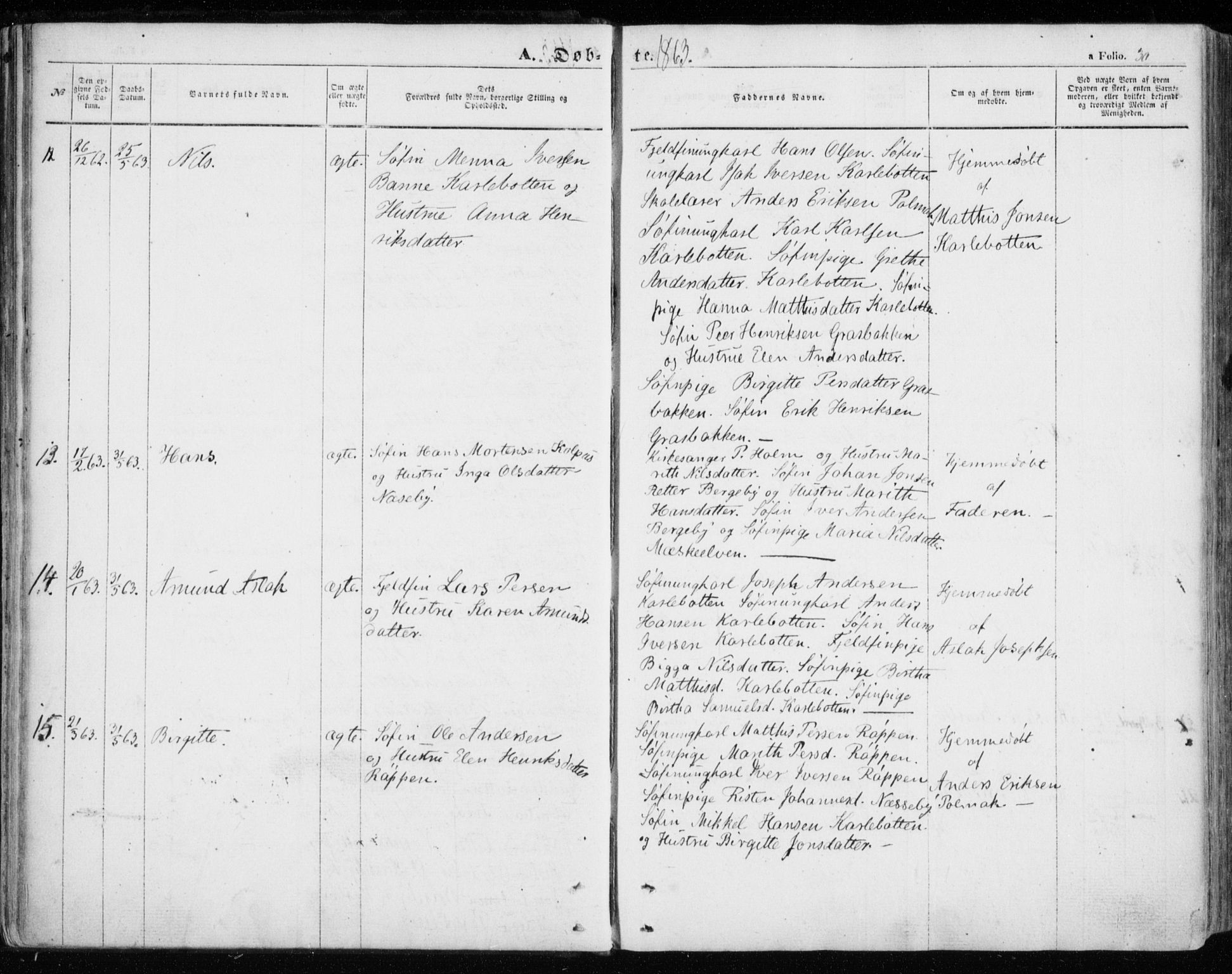 Nesseby sokneprestkontor, SATØ/S-1330/H/Ha/L0002kirke: Parish register (official) no. 2, 1856-1864, p. 30
