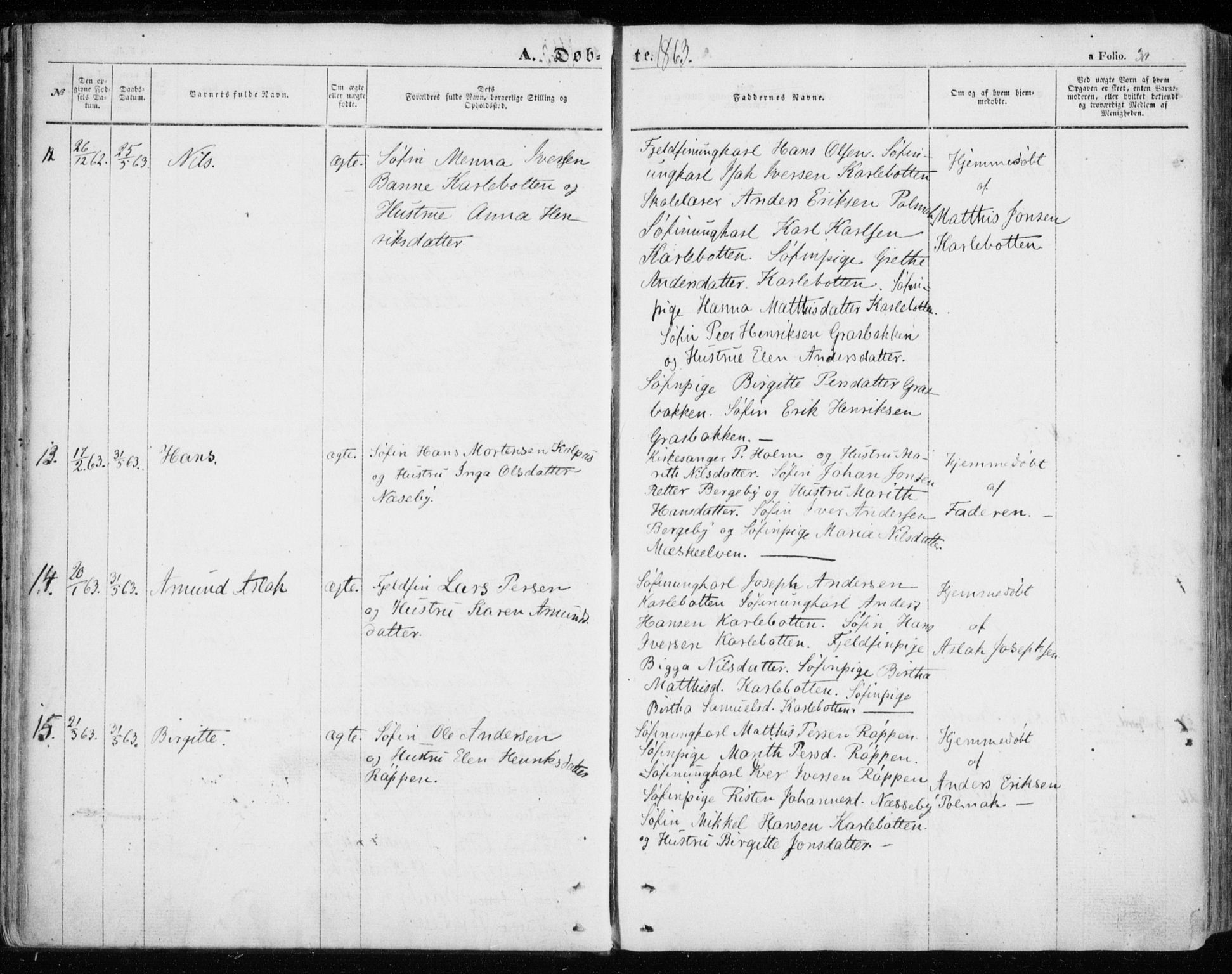 Nesseby sokneprestkontor, AV/SATØ-S-1330/H/Ha/L0002kirke: Parish register (official) no. 2, 1856-1864, p. 30