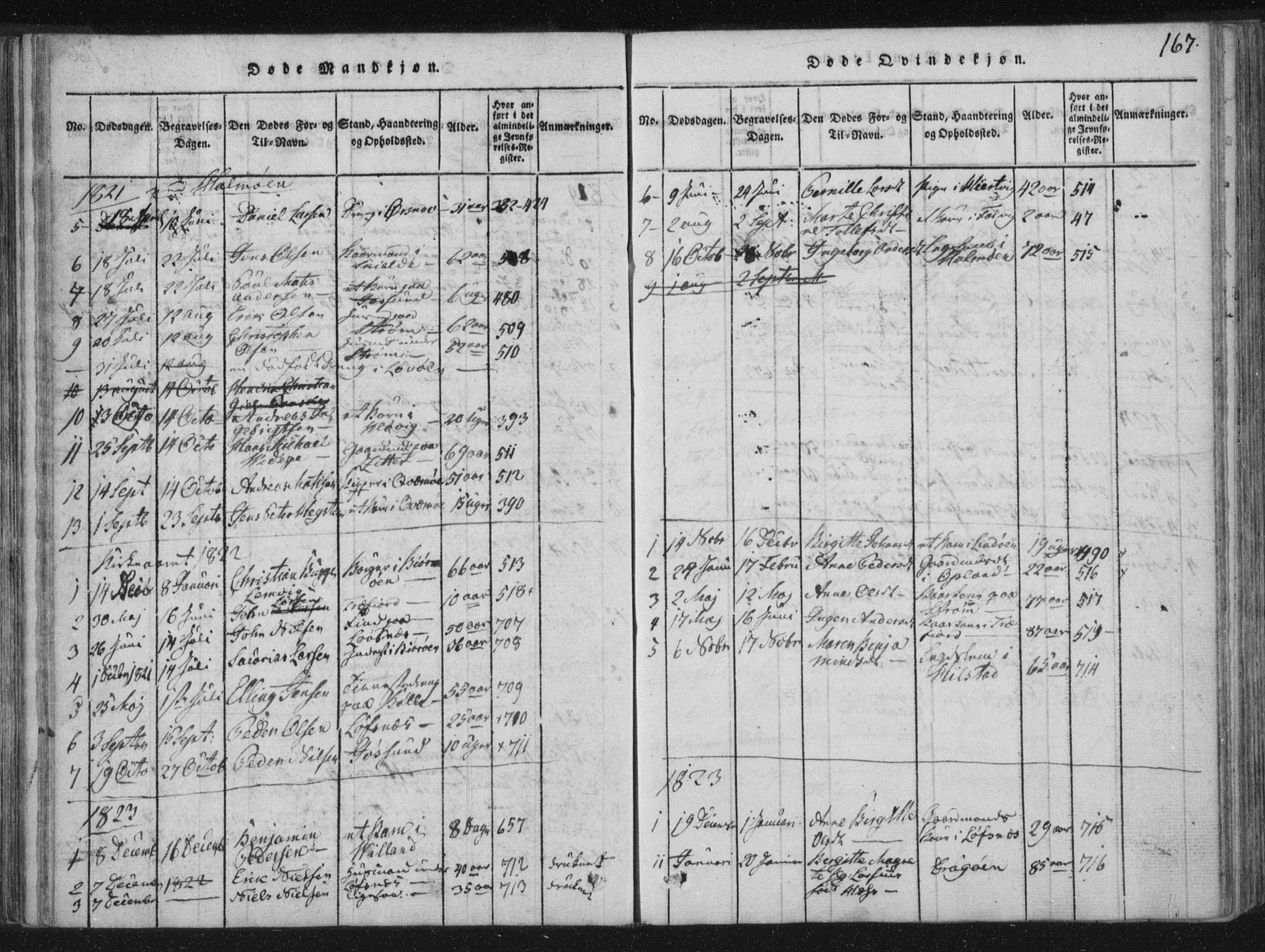 Ministerialprotokoller, klokkerbøker og fødselsregistre - Nord-Trøndelag, AV/SAT-A-1458/773/L0609: Parish register (official) no. 773A03 /3, 1815-1830, p. 167