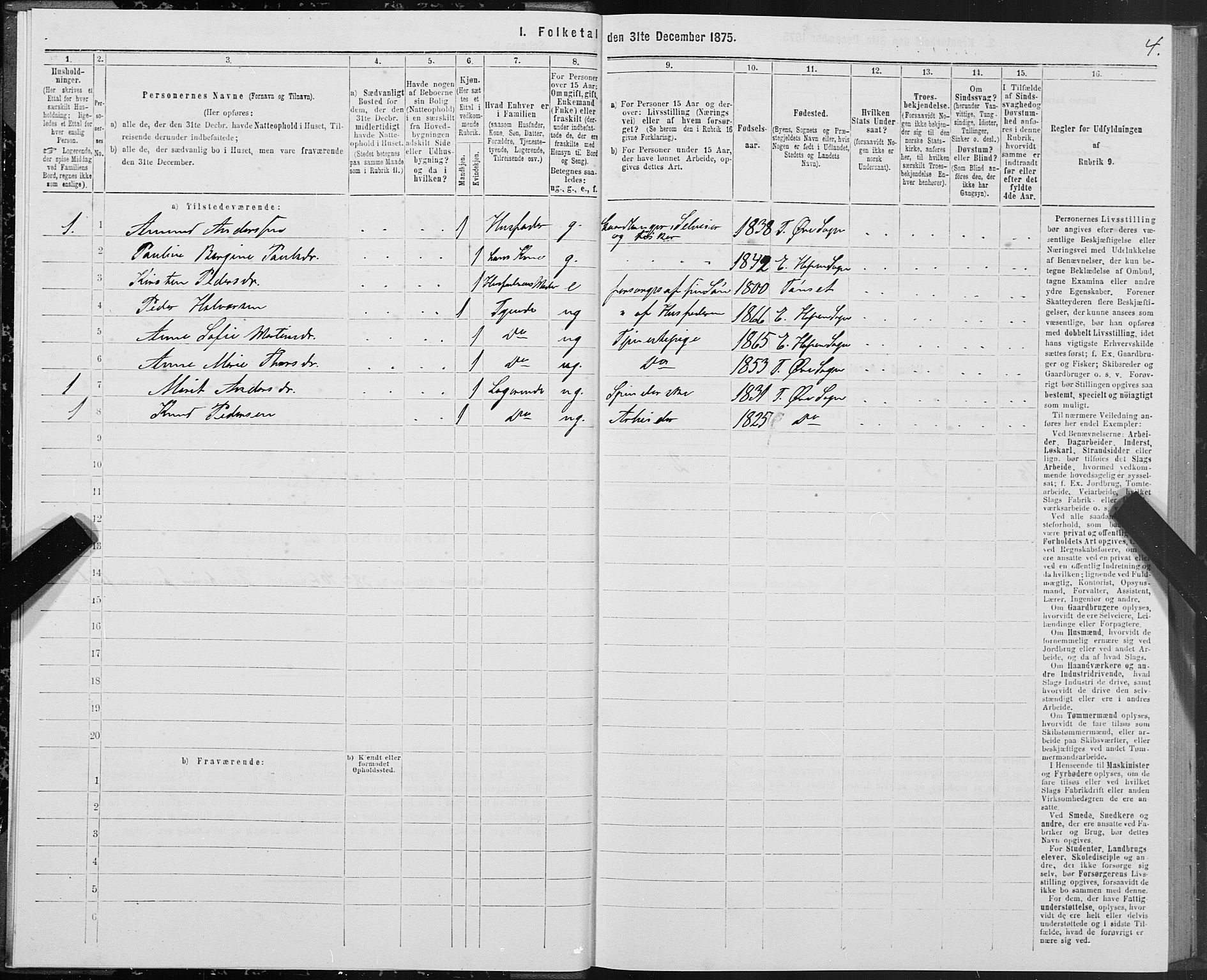 SAT, 1875 census for 1560P Tingvoll, 1875, p. 6004