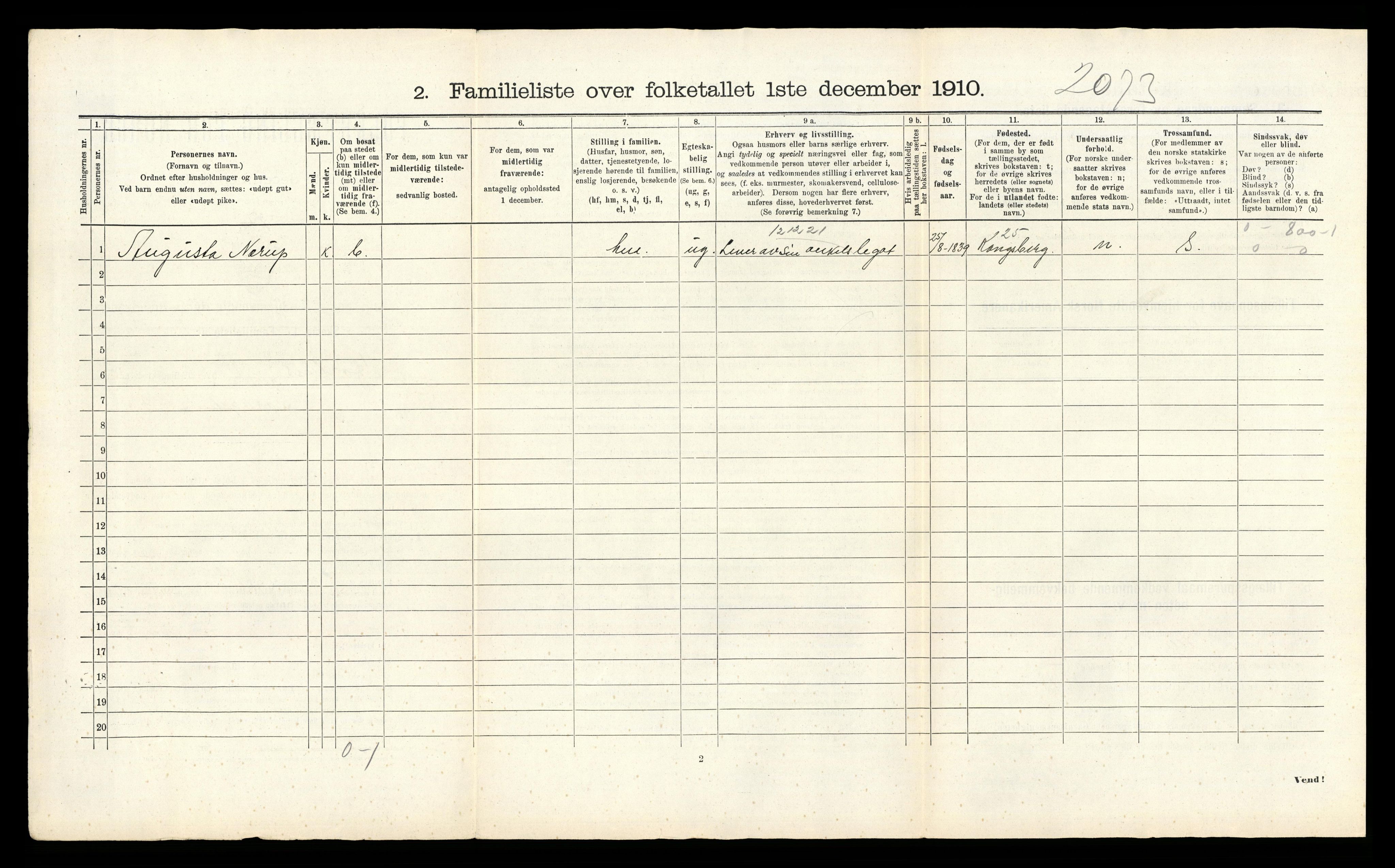 RA, 1910 census for Horten, 1910, p. 3101