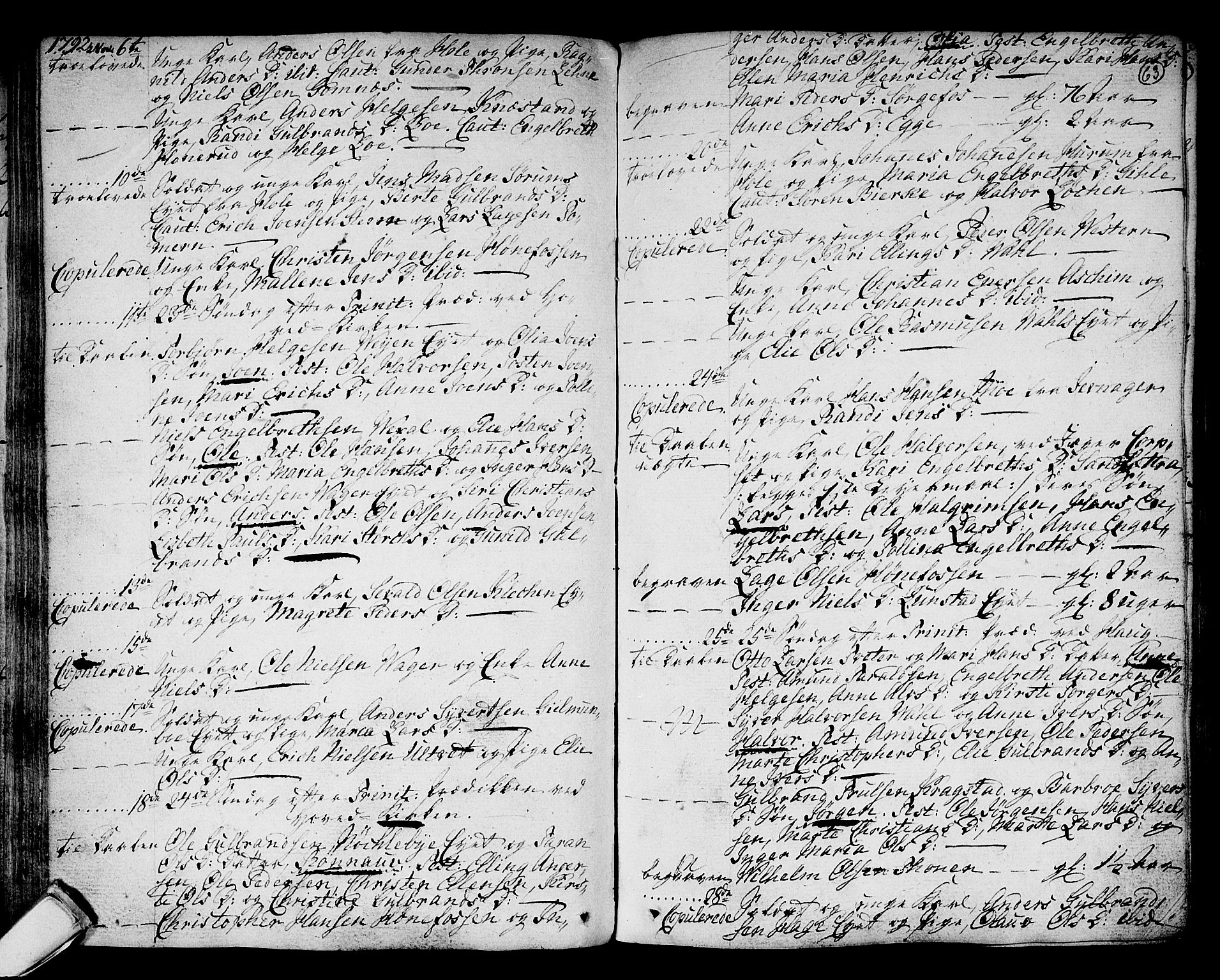 Norderhov kirkebøker, AV/SAKO-A-237/F/Fa/L0006: Parish register (official) no. 6, 1789-1811, p. 63