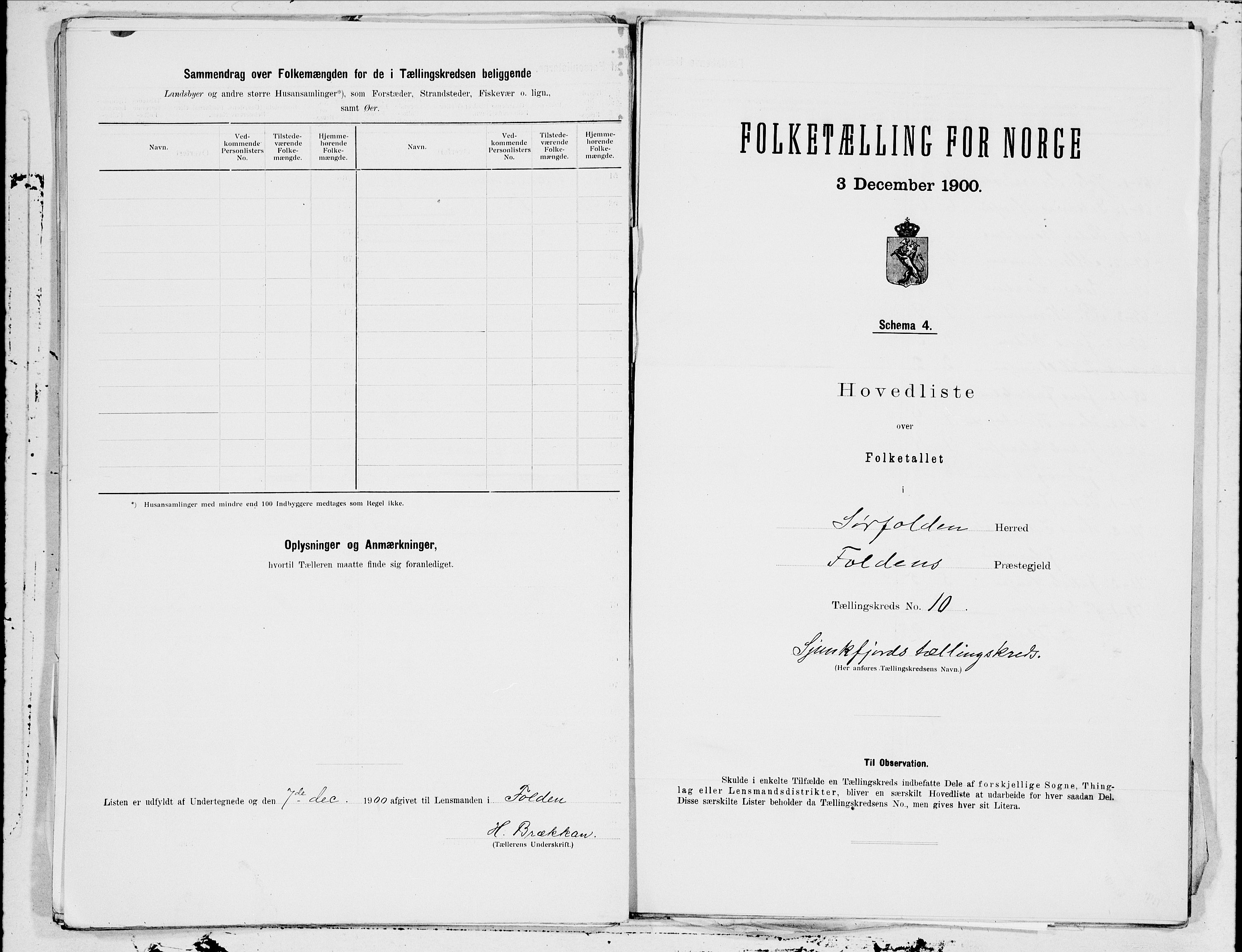 SAT, 1900 census for Sørfold, 1900, p. 20