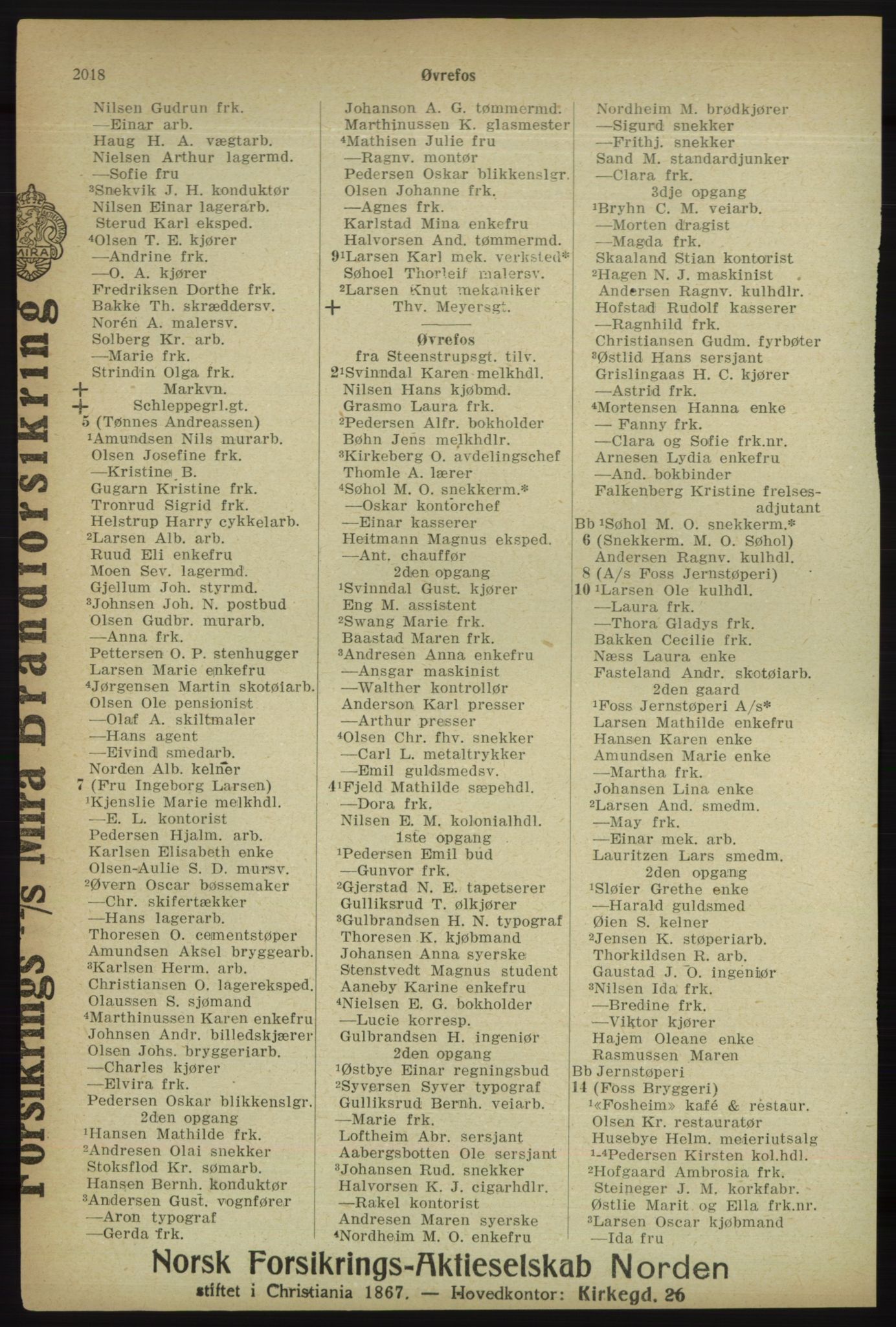 Kristiania/Oslo adressebok, PUBL/-, 1918, p. 2171