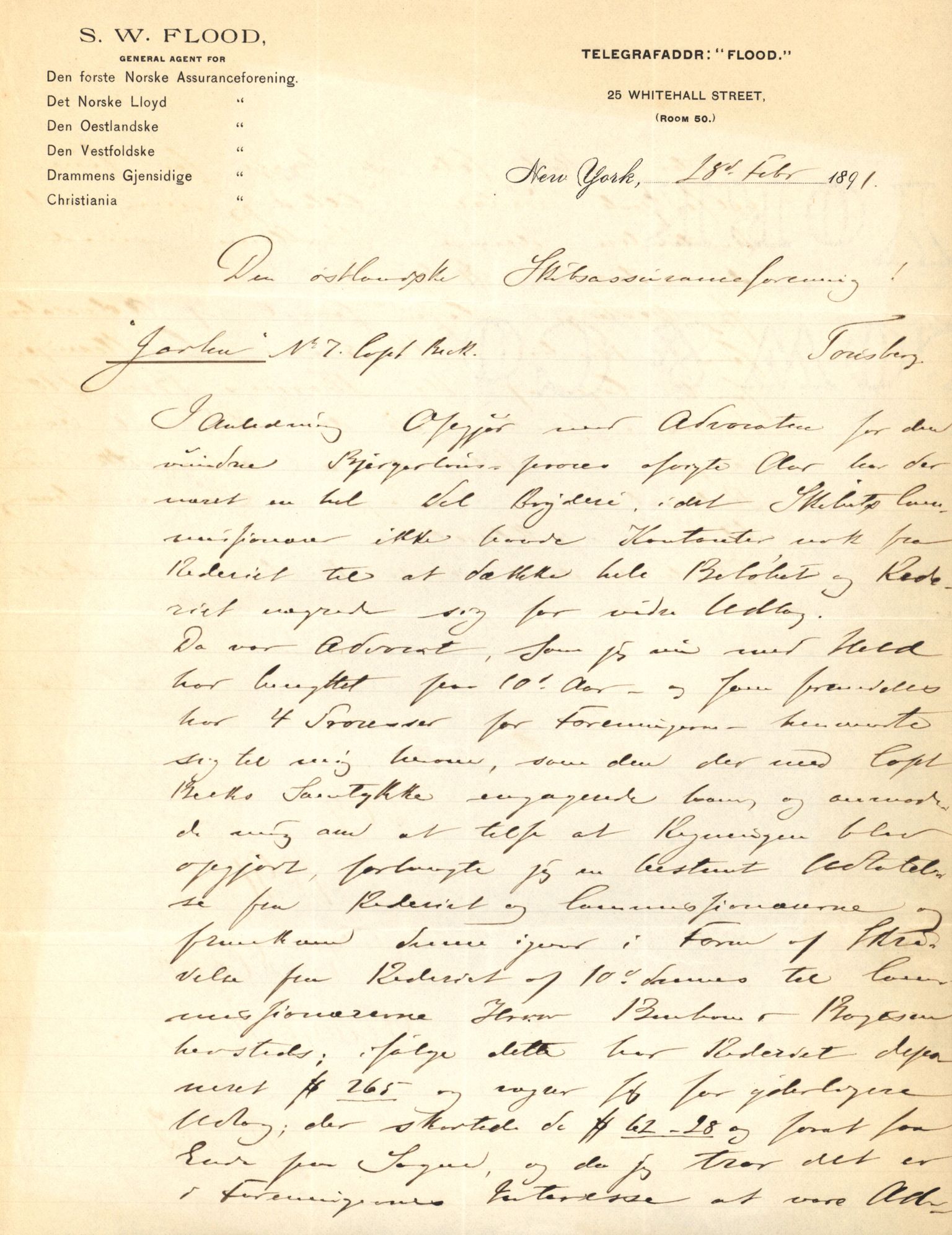 Pa 63 - Østlandske skibsassuranceforening, VEMU/A-1079/G/Ga/L0023/0012: Havaridokumenter / Columbus, Christiane Sophie, Marie, Jarlen, Kong Carl XV, 1889, p. 96