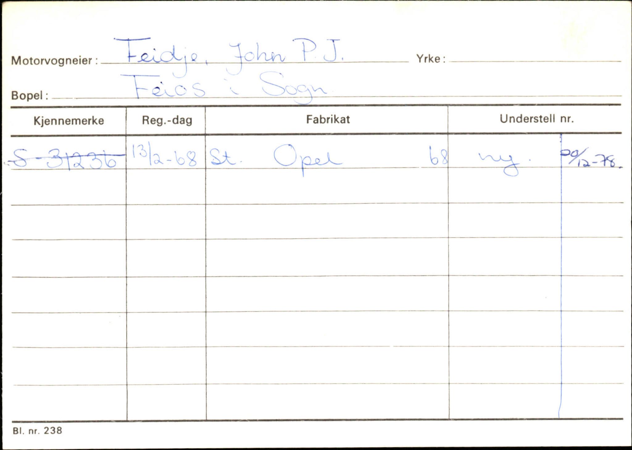 Statens vegvesen, Sogn og Fjordane vegkontor, AV/SAB-A-5301/4/F/L0126: Eigarregister Fjaler M-Å. Leikanger A-Å, 1945-1975, p. 1097