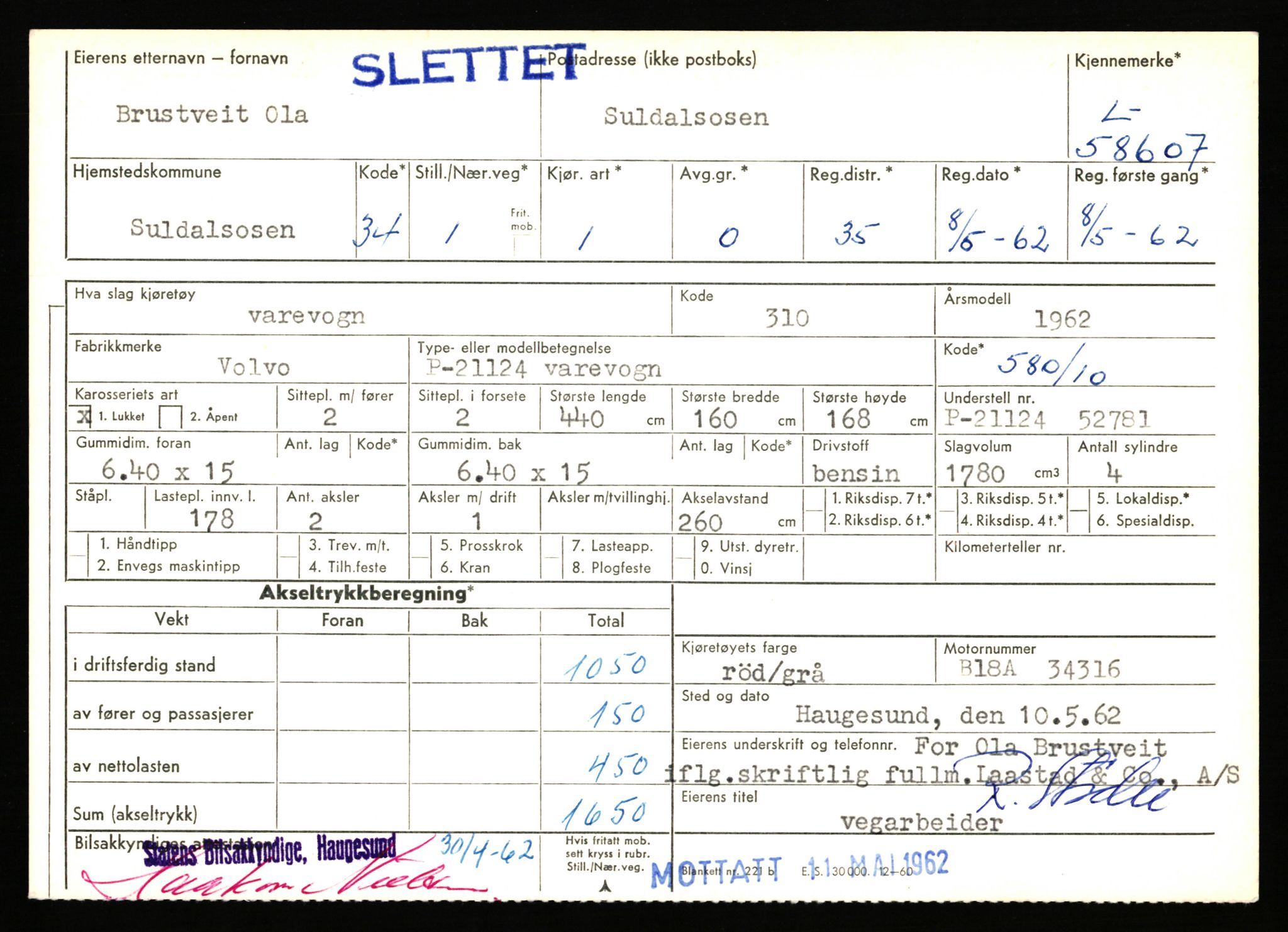 Stavanger trafikkstasjon, AV/SAST-A-101942/0/F/L0058: L-58000 - L-59999, 1930-1971, p. 541