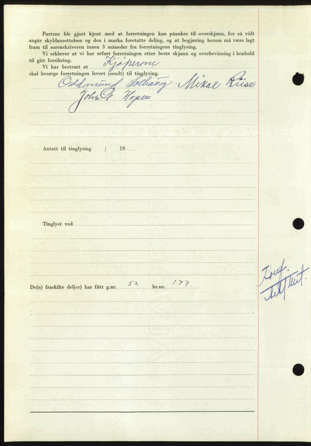 Nordmøre sorenskriveri, AV/SAT-A-4132/1/2/2Ca: Mortgage book no. A114, 1950-1950, Diary no: : 649/1950