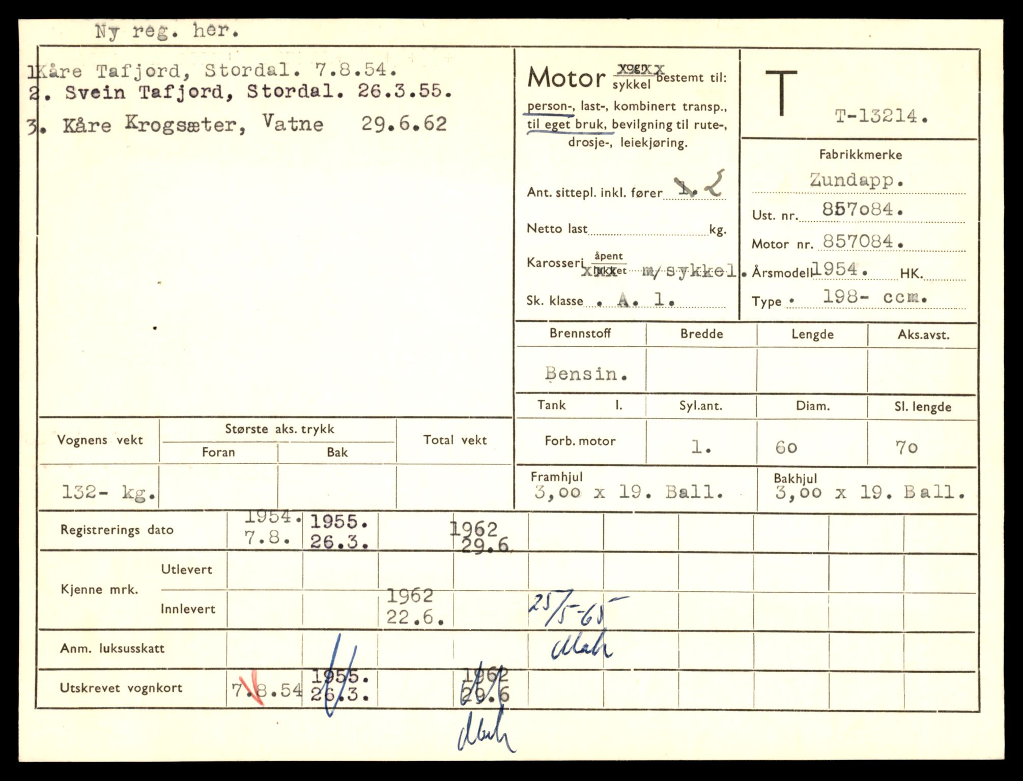 Møre og Romsdal vegkontor - Ålesund trafikkstasjon, AV/SAT-A-4099/F/Fe/L0038: Registreringskort for kjøretøy T 13180 - T 13360, 1927-1998, p. 571