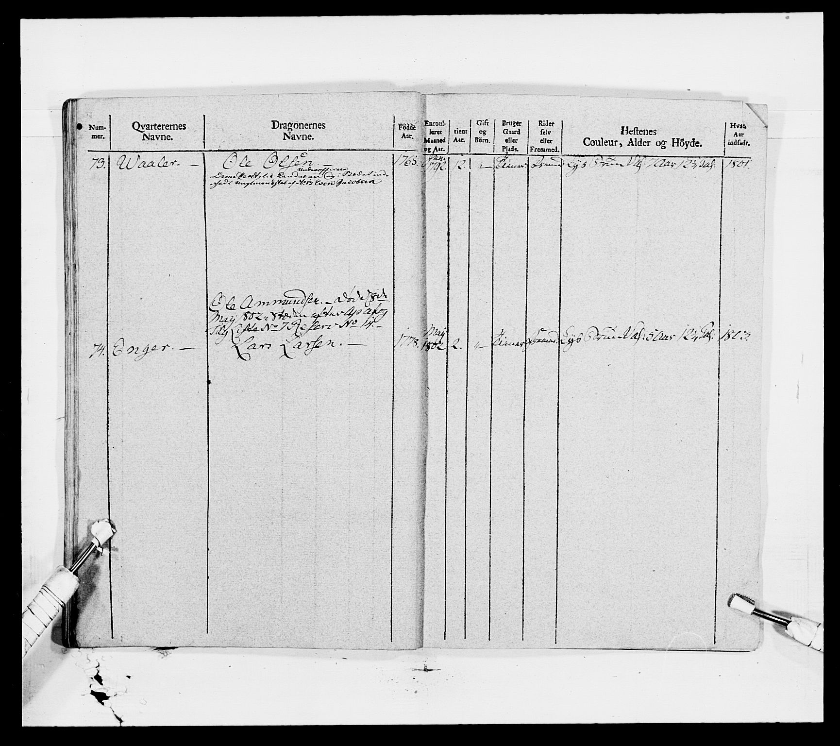 Generalitets- og kommissariatskollegiet, Det kongelige norske kommissariatskollegium, AV/RA-EA-5420/E/Eh/L0007: Akershusiske dragonregiment, 1800-1804, p. 614