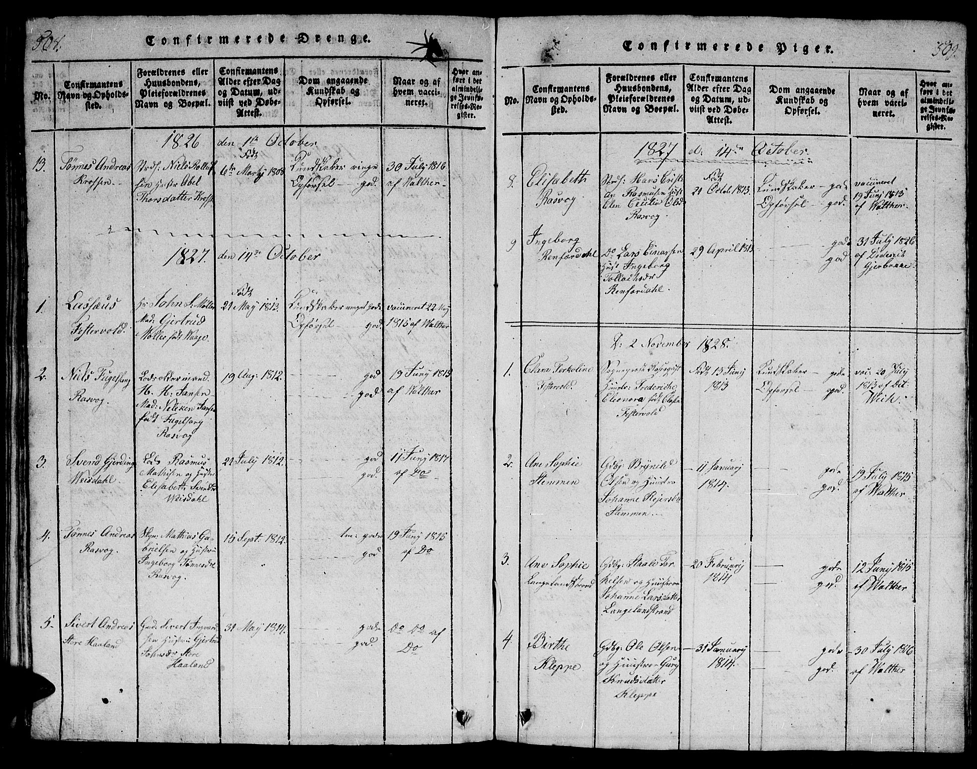 Flekkefjord sokneprestkontor, AV/SAK-1111-0012/F/Fb/Fbb/L0001: Parish register (copy) no. B 1, 1815-1830, p. 508-509