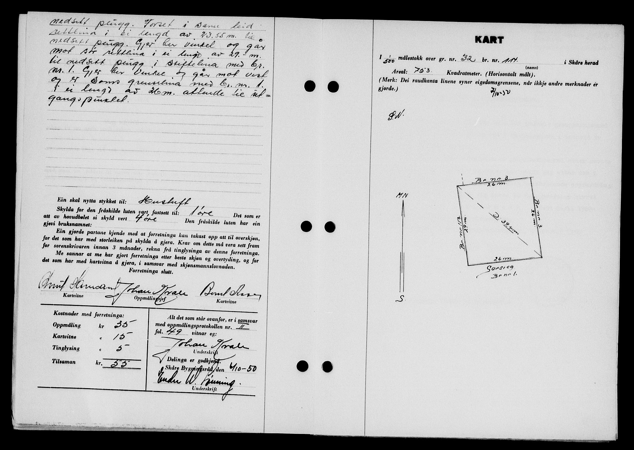 Karmsund sorenskriveri, SAST/A-100311/01/II/IIB/L0101: Mortgage book no. 81A, 1950-1951, Diary no: : 2812/1950