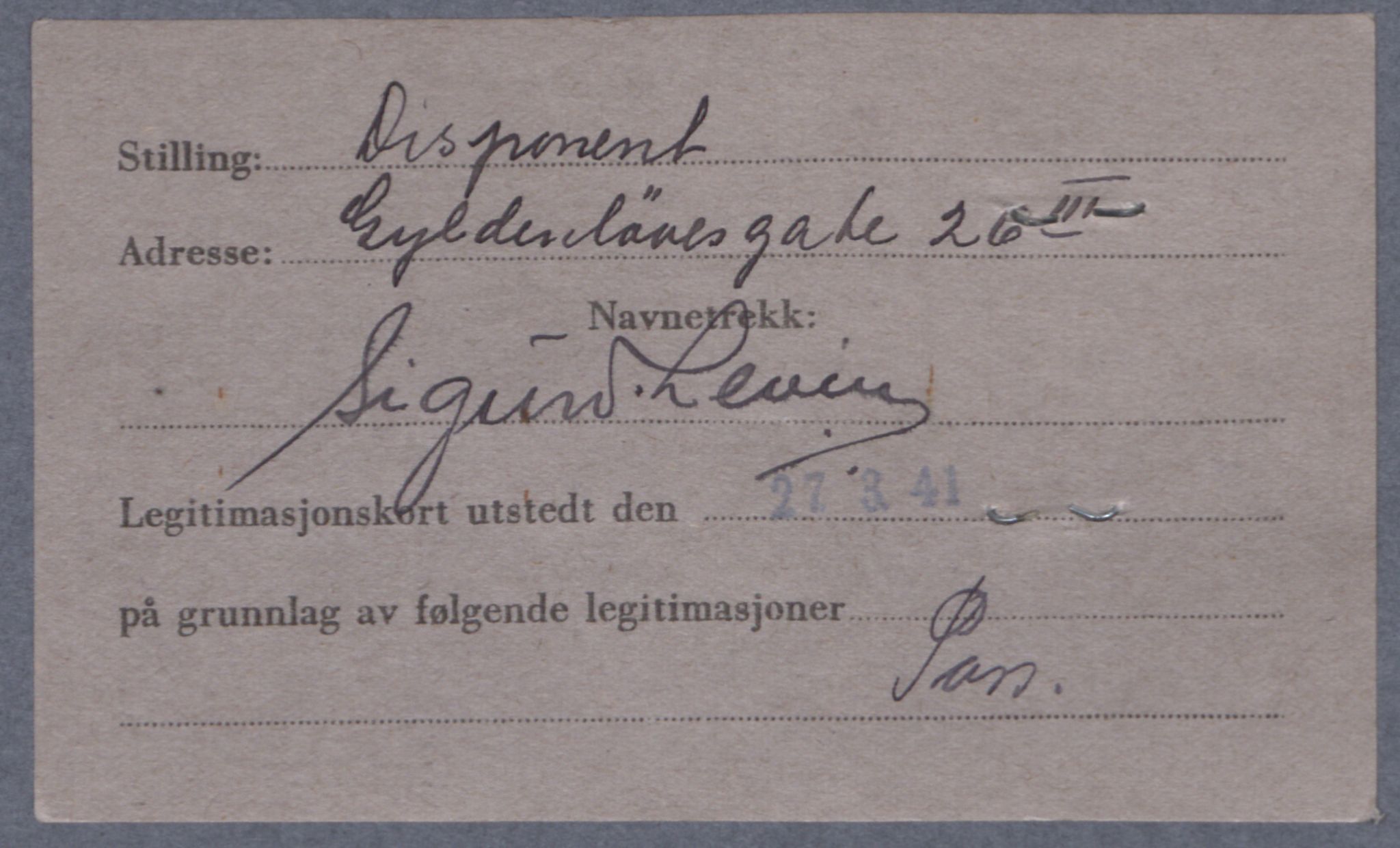 Sosialdepartementet, Våre Falne, AV/RA-S-1708/E/Ee/L0021A: Fotografier av jøder på legitimasjonskort (1941-42), 1941-1942, p. 232