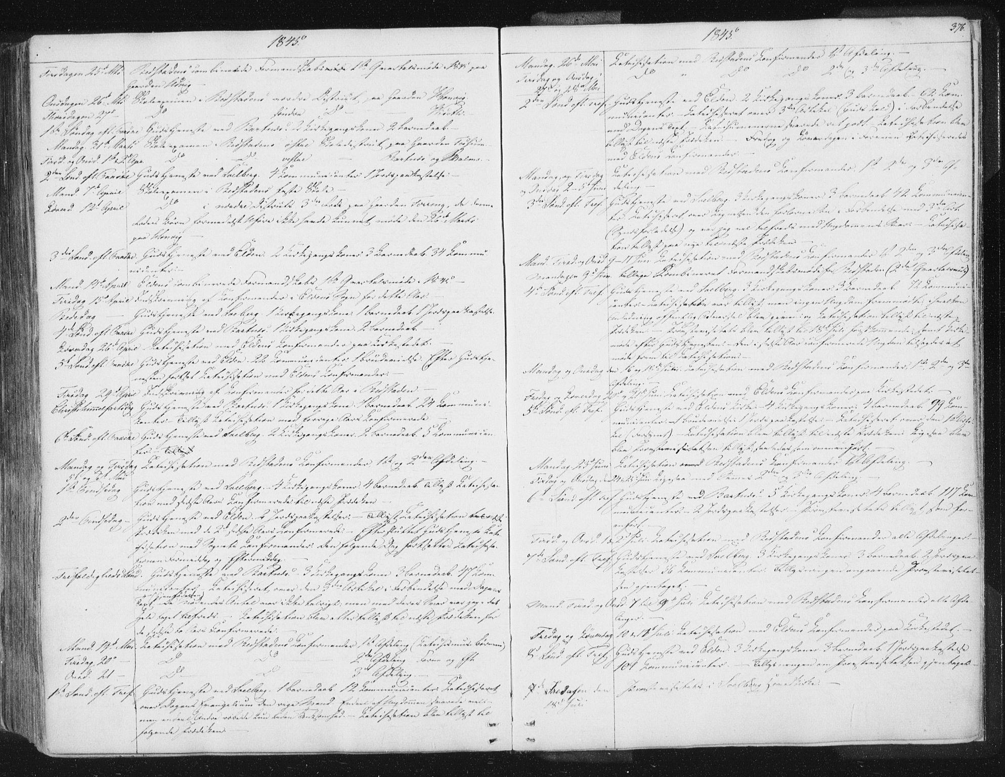 Ministerialprotokoller, klokkerbøker og fødselsregistre - Nord-Trøndelag, SAT/A-1458/741/L0392: Parish register (official) no. 741A06, 1836-1848, p. 376