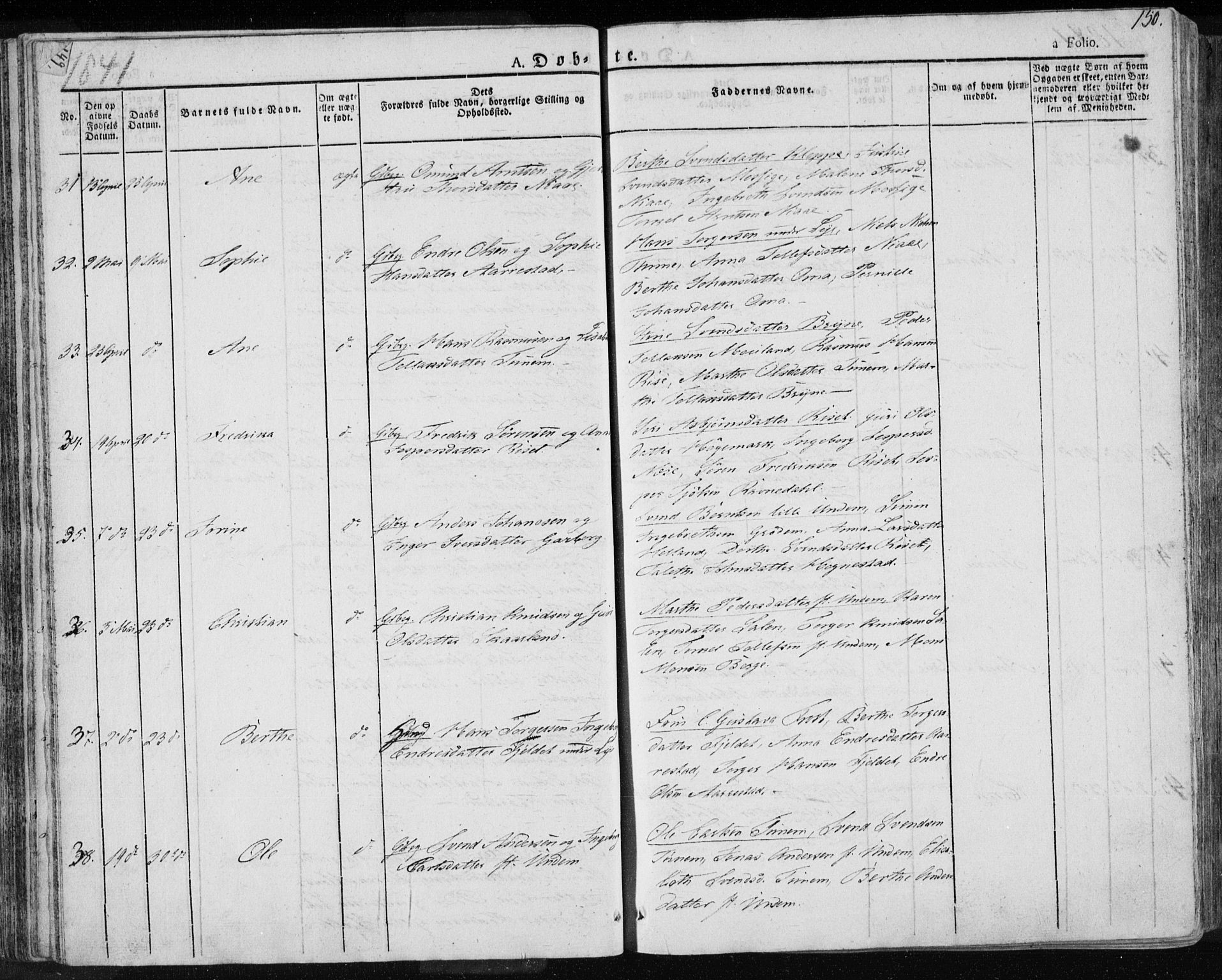 Lye sokneprestkontor, AV/SAST-A-101794/001/30BA/L0004: Parish register (official) no. A 4, 1826-1841, p. 150