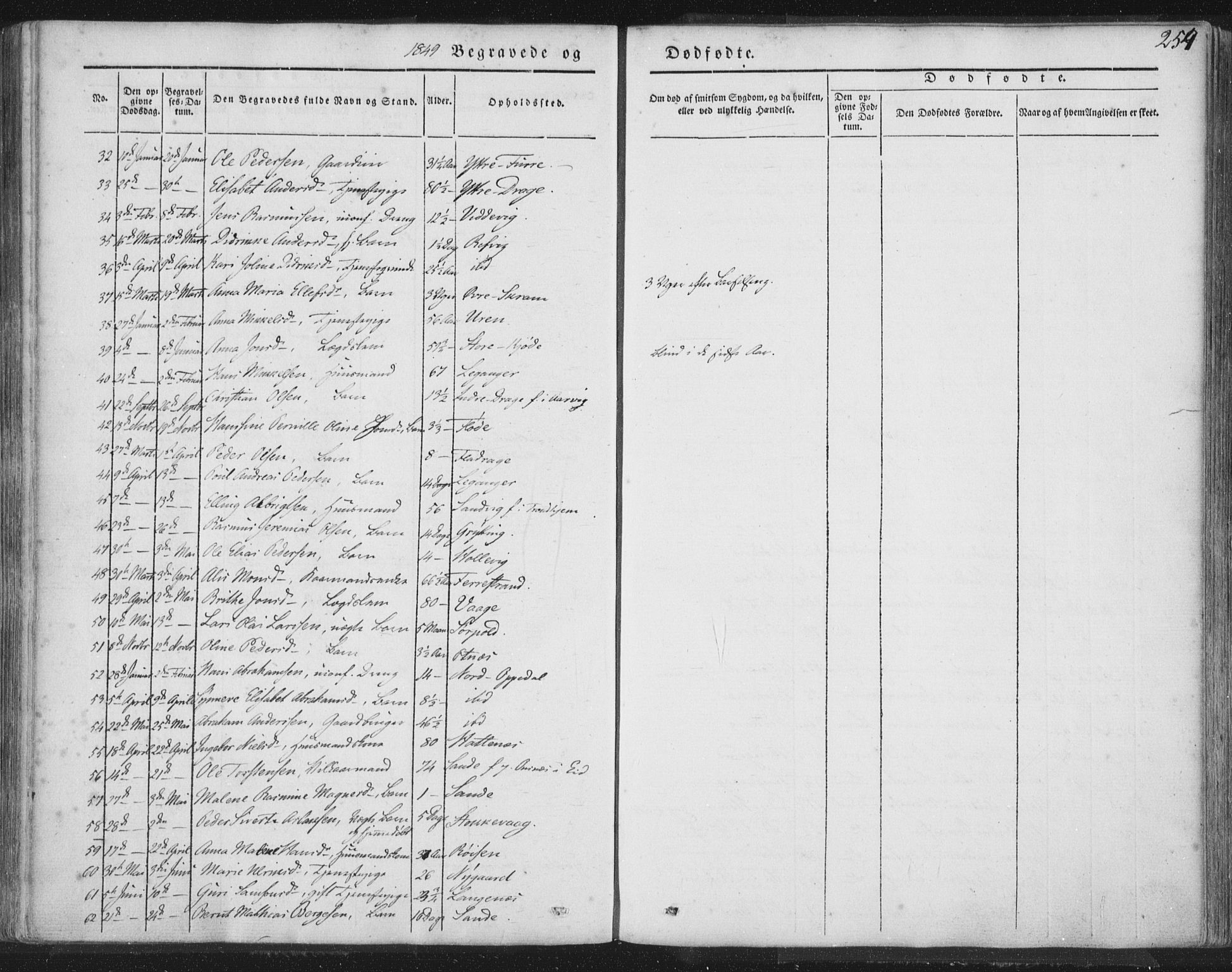 Selje sokneprestembete, AV/SAB-A-99938/H/Ha/Haa/Haaa: Parish register (official) no. A 10, 1844-1858, p. 254