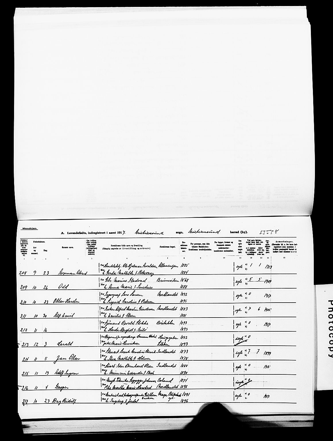 Ministerialprotokoller, klokkerbøker og fødselsregistre - Møre og Romsdal, AV/SAT-A-1454/572/L0861: Parish register (official) no. 572D05, 1913-1920