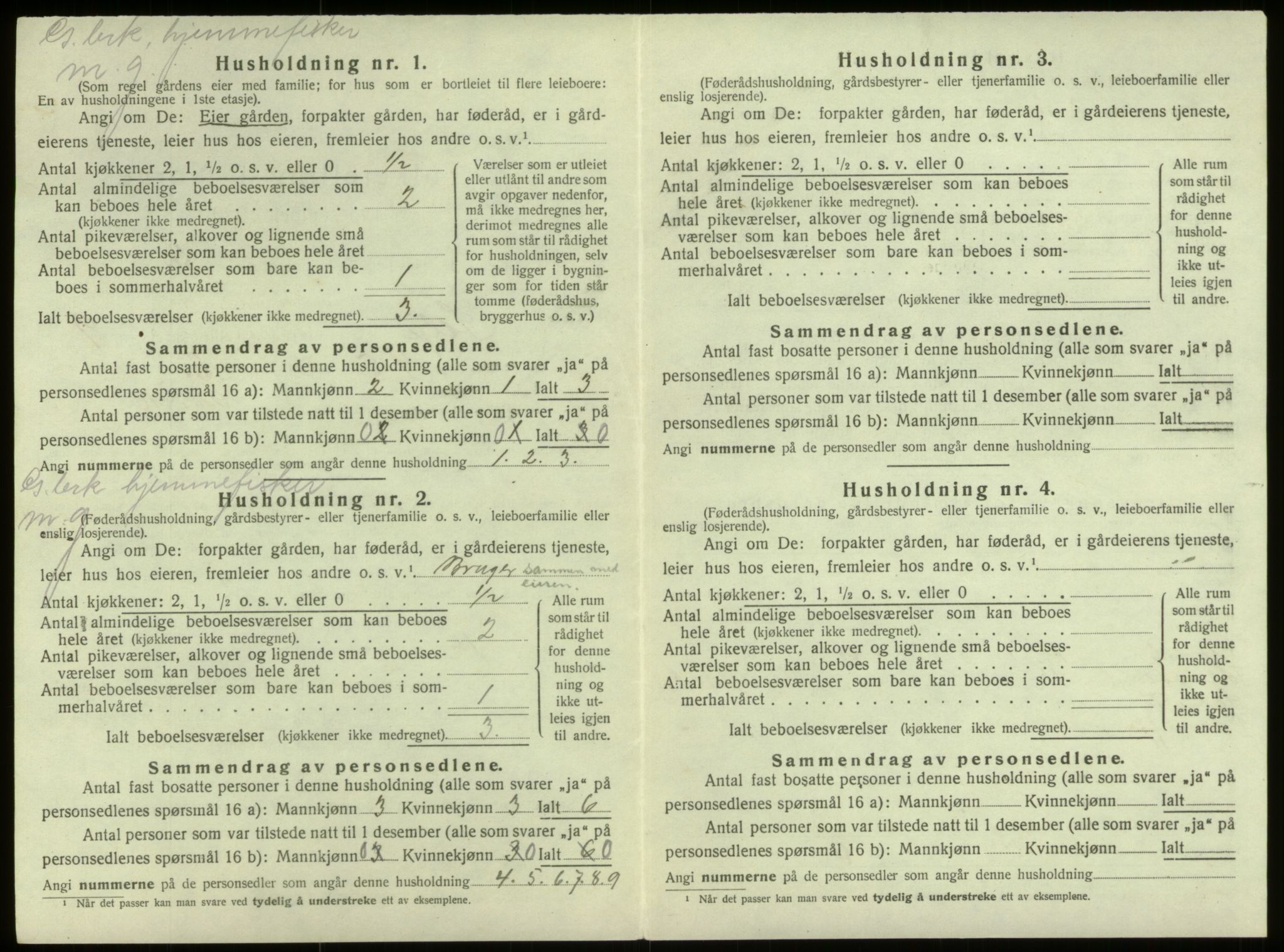 SAB, 1920 census for Selje, 1920, p. 550