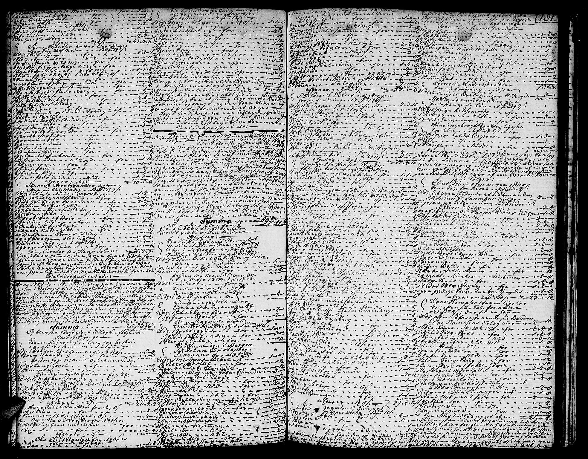 Helgeland sorenskriveri, SAT/A-0004/3/3A/L0015: Skifteprotokoll 9, 1746-1749, p. 180b-181a