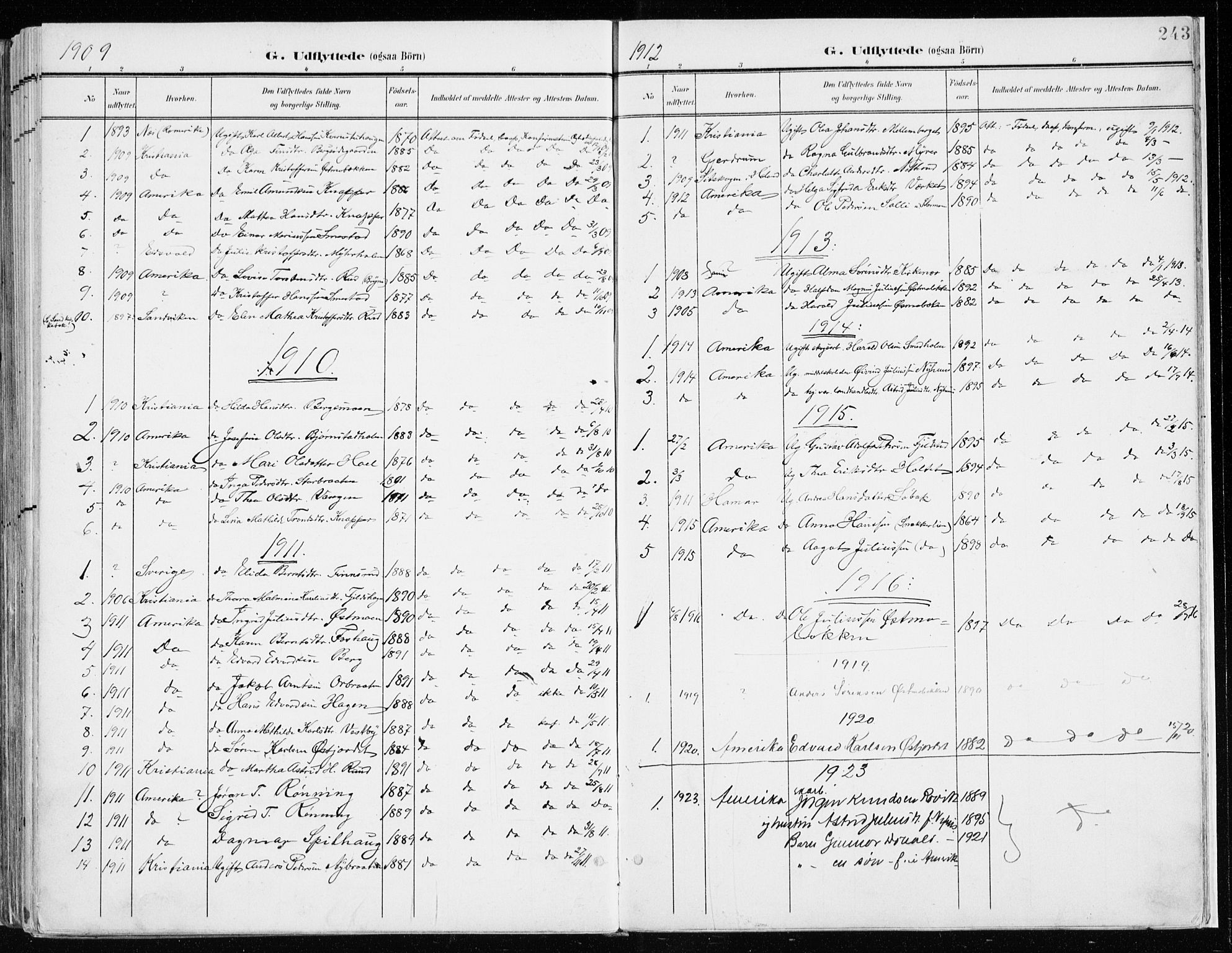 Nord-Odal prestekontor, AV/SAH-PREST-032/H/Ha/Haa/L0009: Parish register (official) no. 9, 1902-1926, p. 243