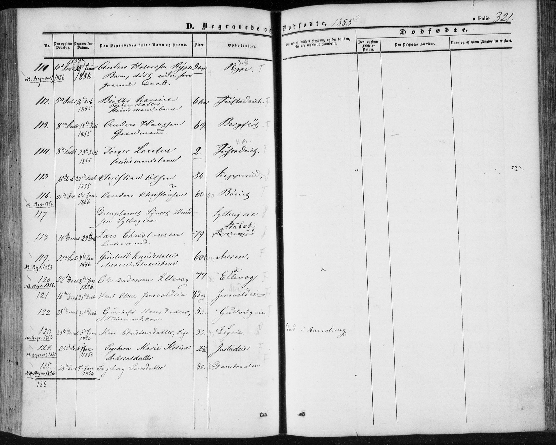 Lier kirkebøker, SAKO/A-230/F/Fa/L0012: Parish register (official) no. I 12, 1854-1864, p. 321