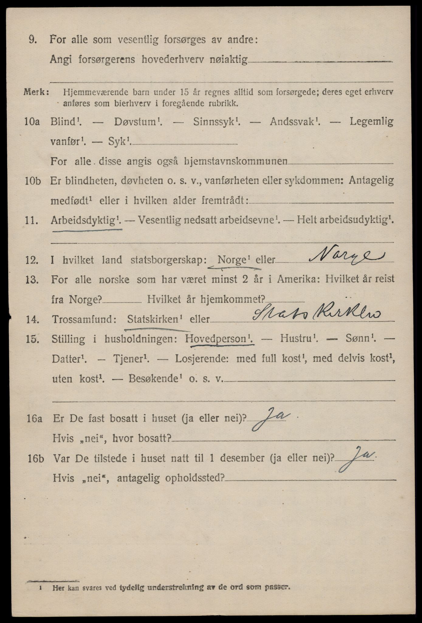 SAST, 1920 census for Hetland, 1920, p. 6260