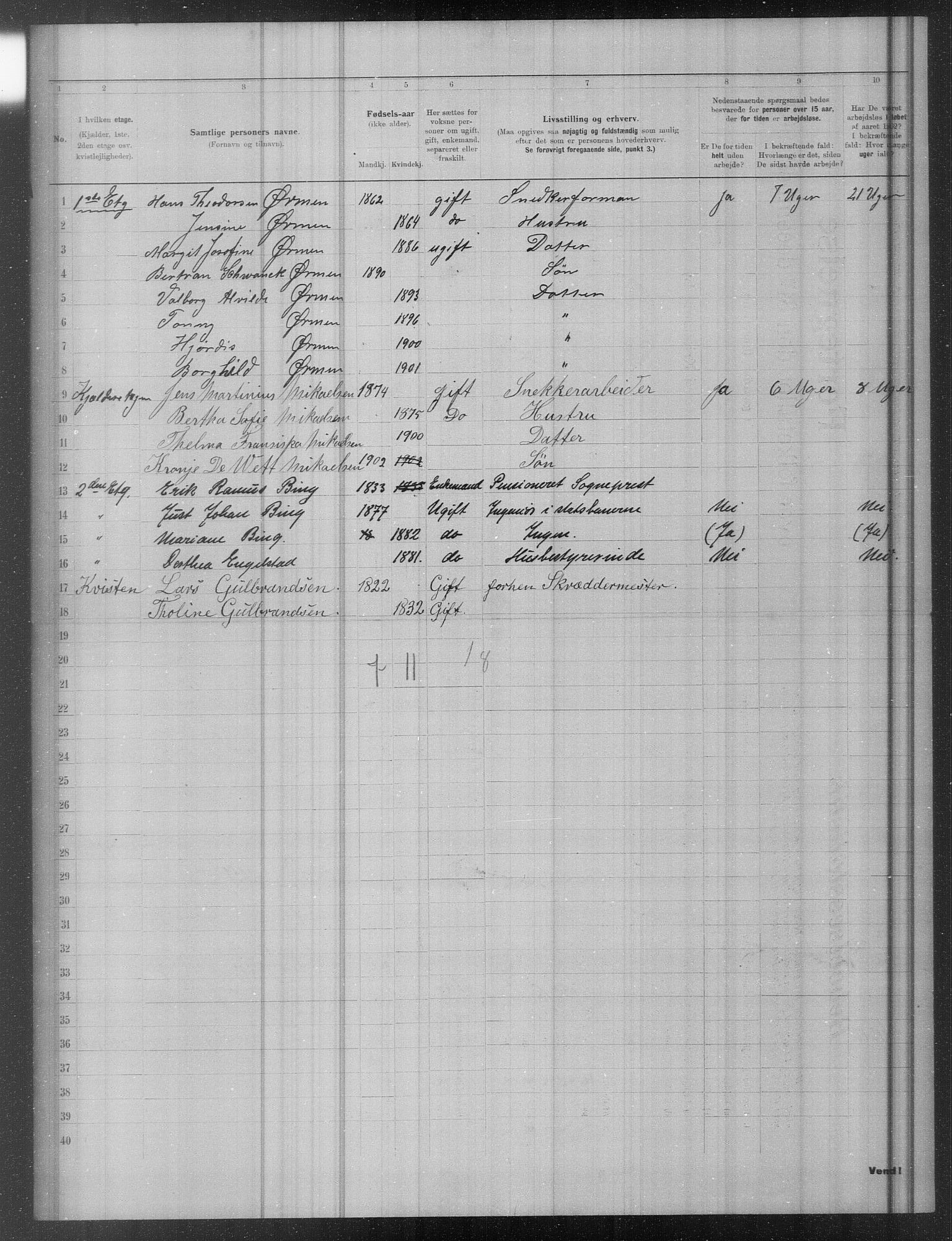 OBA, Municipal Census 1902 for Kristiania, 1902, p. 18661