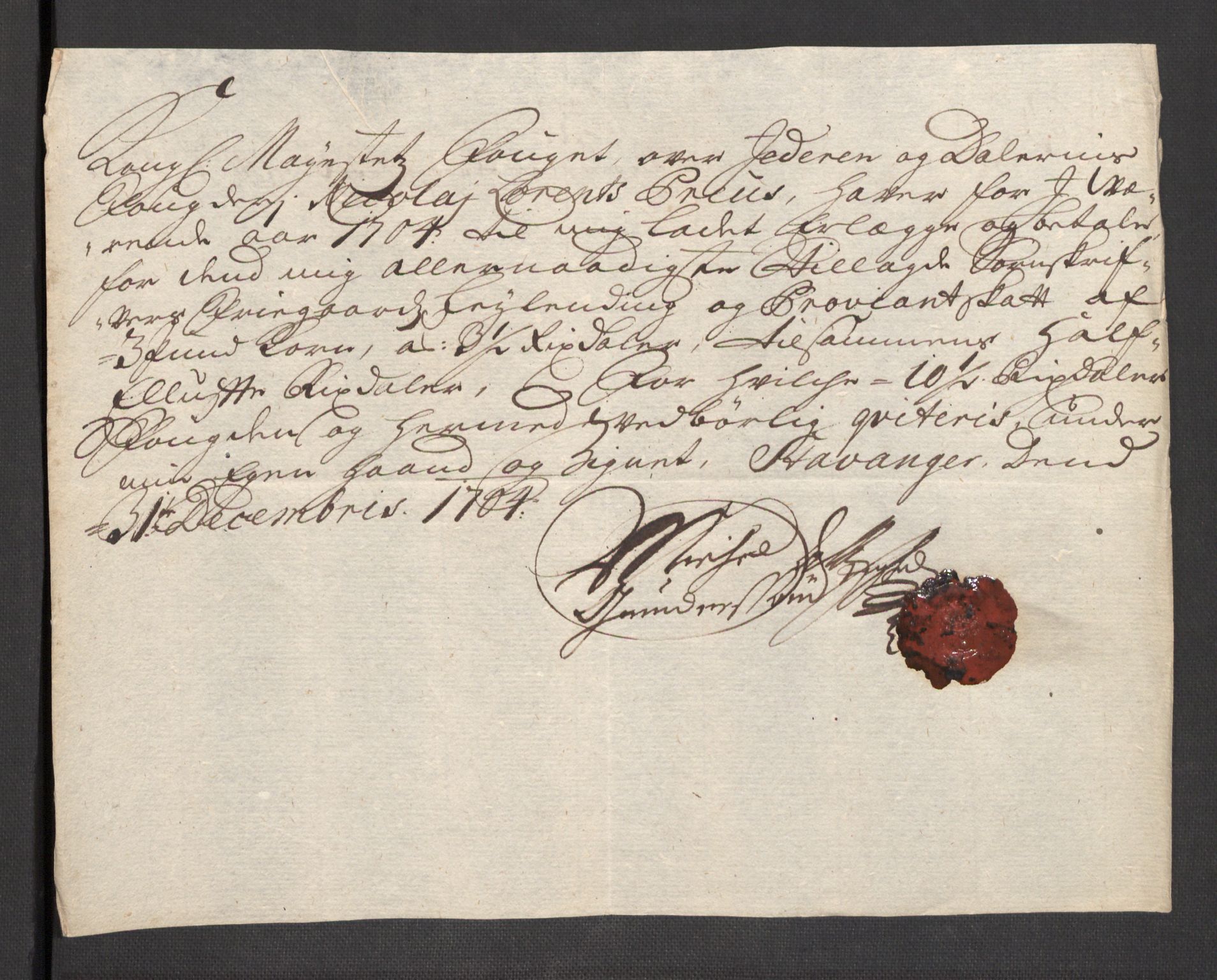 Rentekammeret inntil 1814, Reviderte regnskaper, Fogderegnskap, AV/RA-EA-4092/R46/L2732: Fogderegnskap Jæren og Dalane, 1703-1704, p. 125